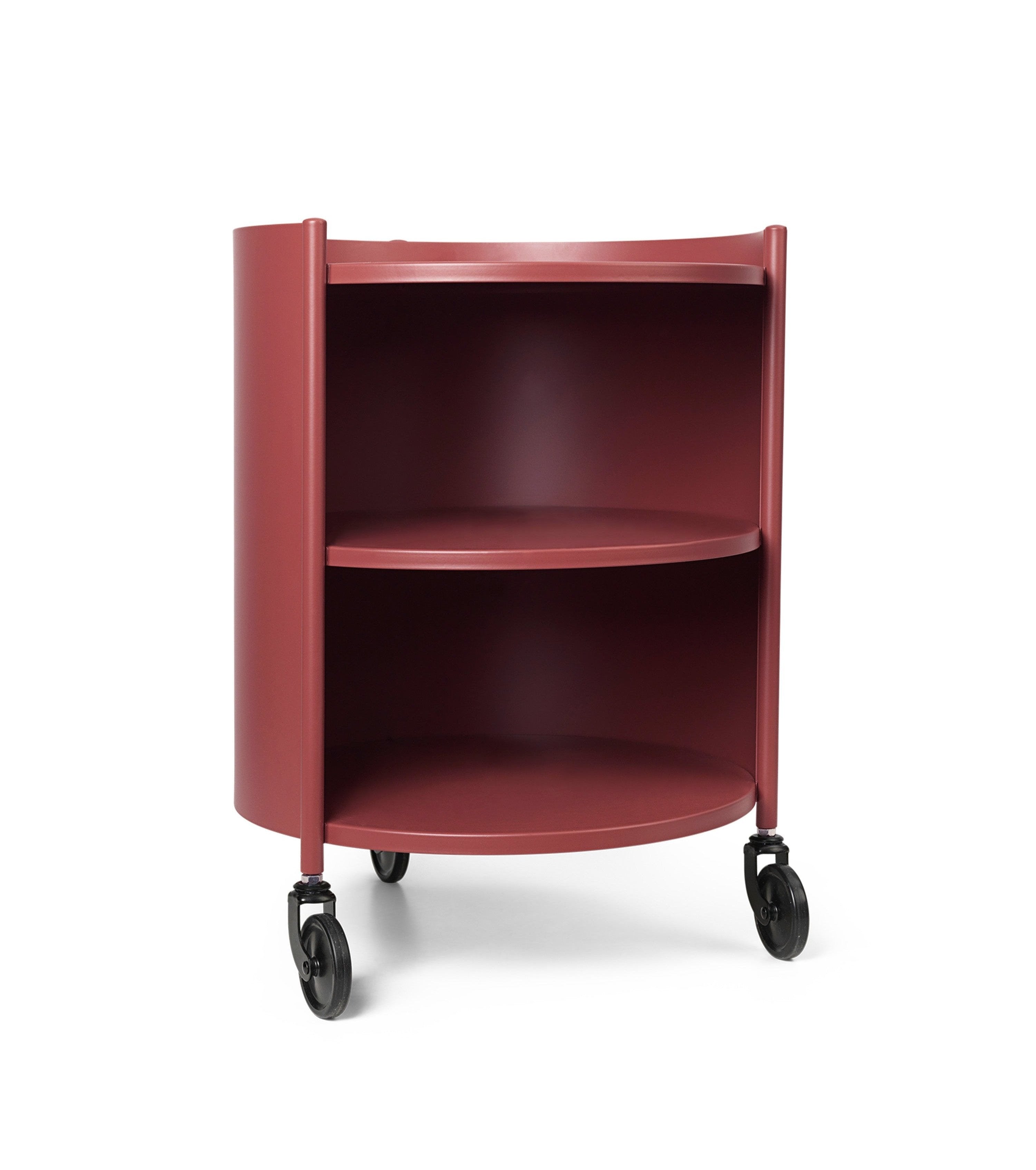 Cabinet on Eve Red Mahogany wheels