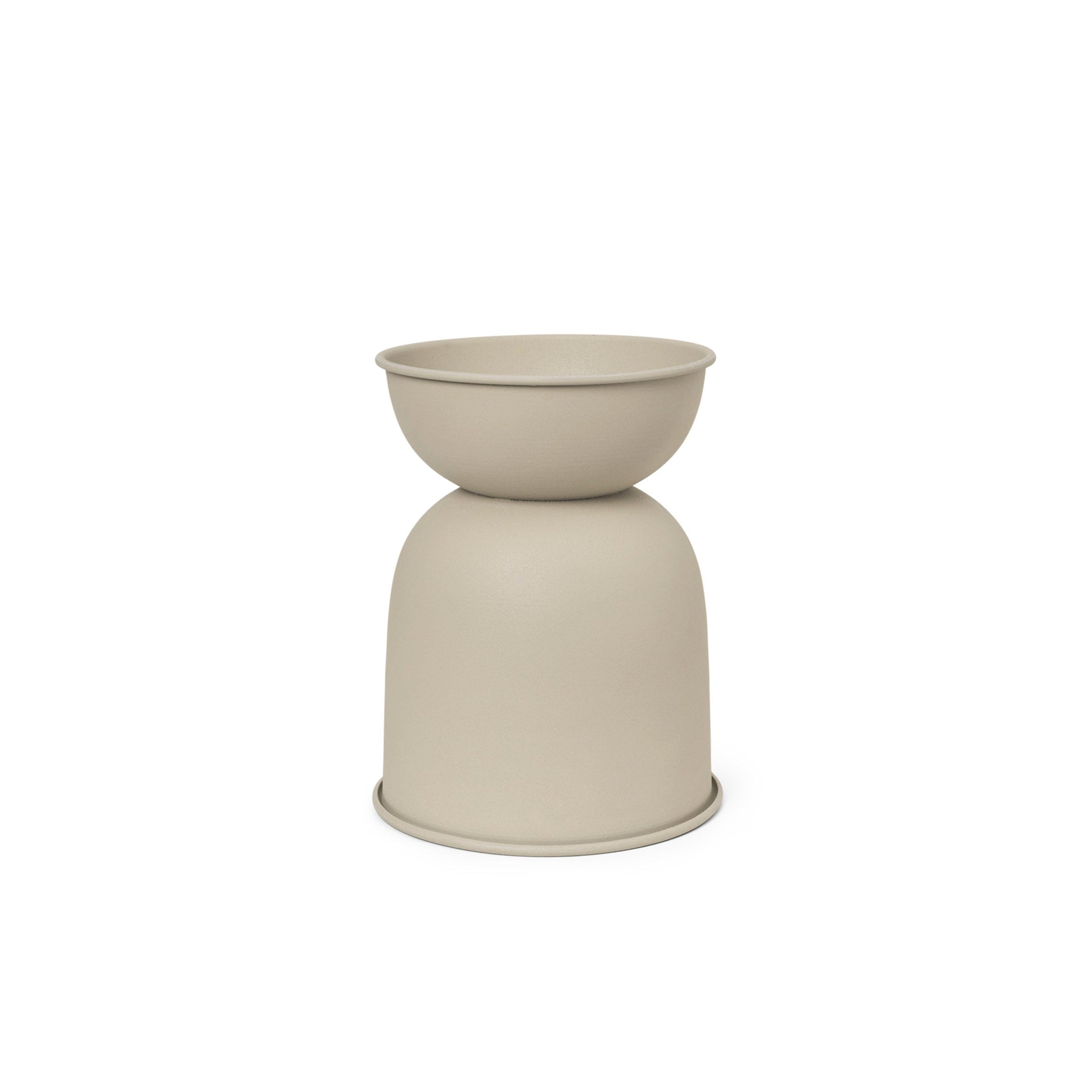 Hourglass pot beige