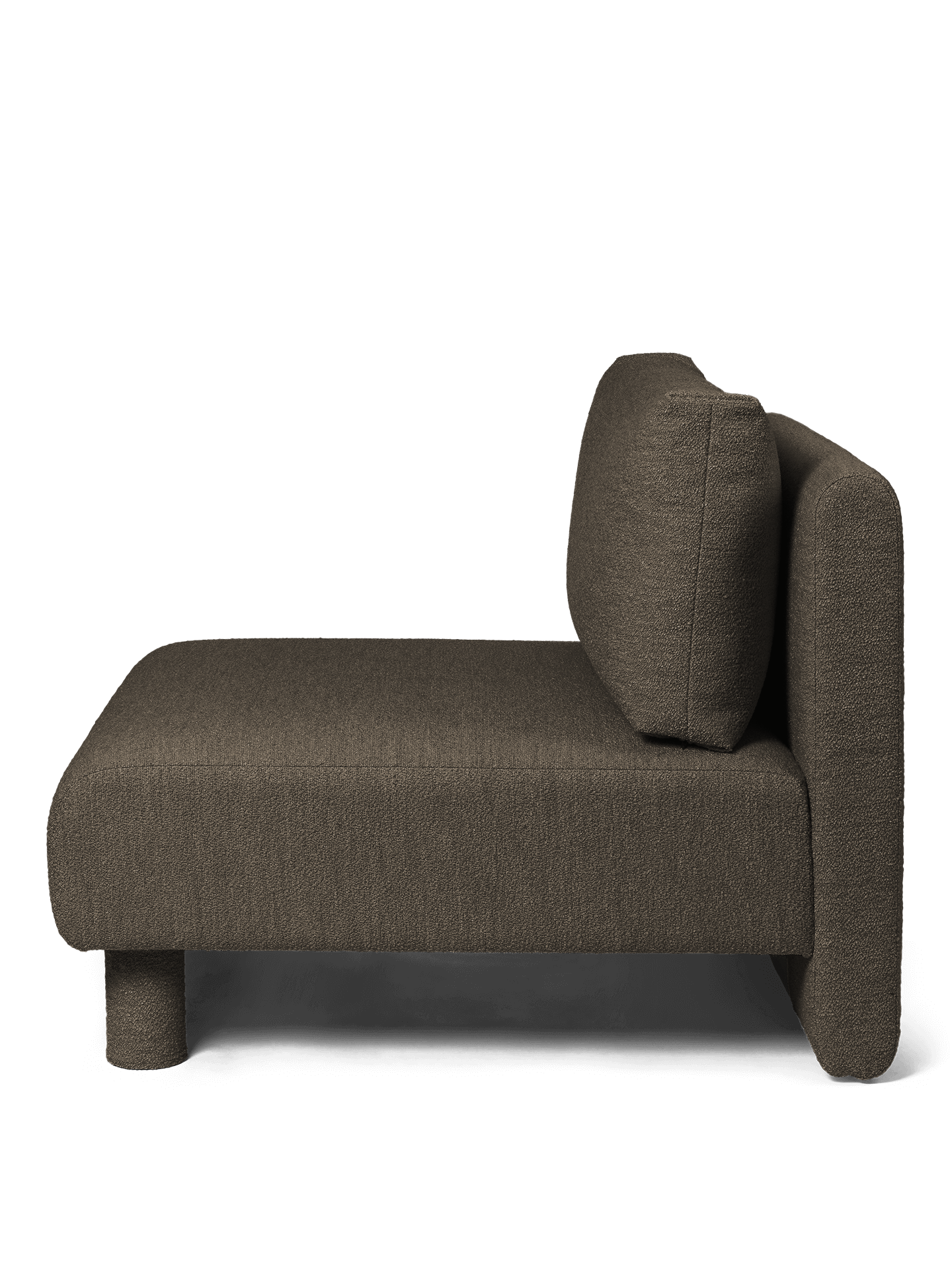 DASE modular sofa - Central Soft Bouclré dark brown