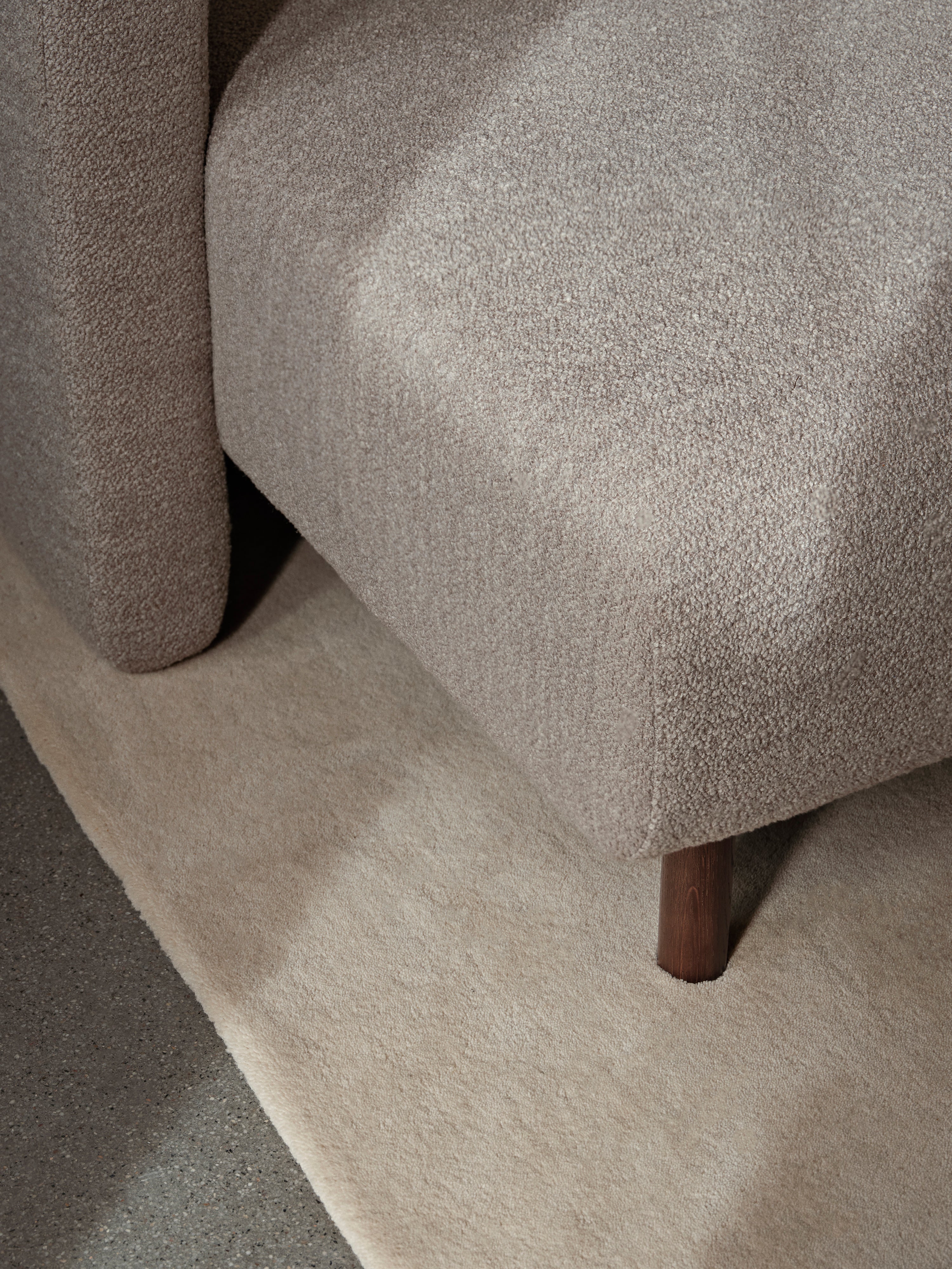Dase modular sofa - left -handed soft bouclé beige