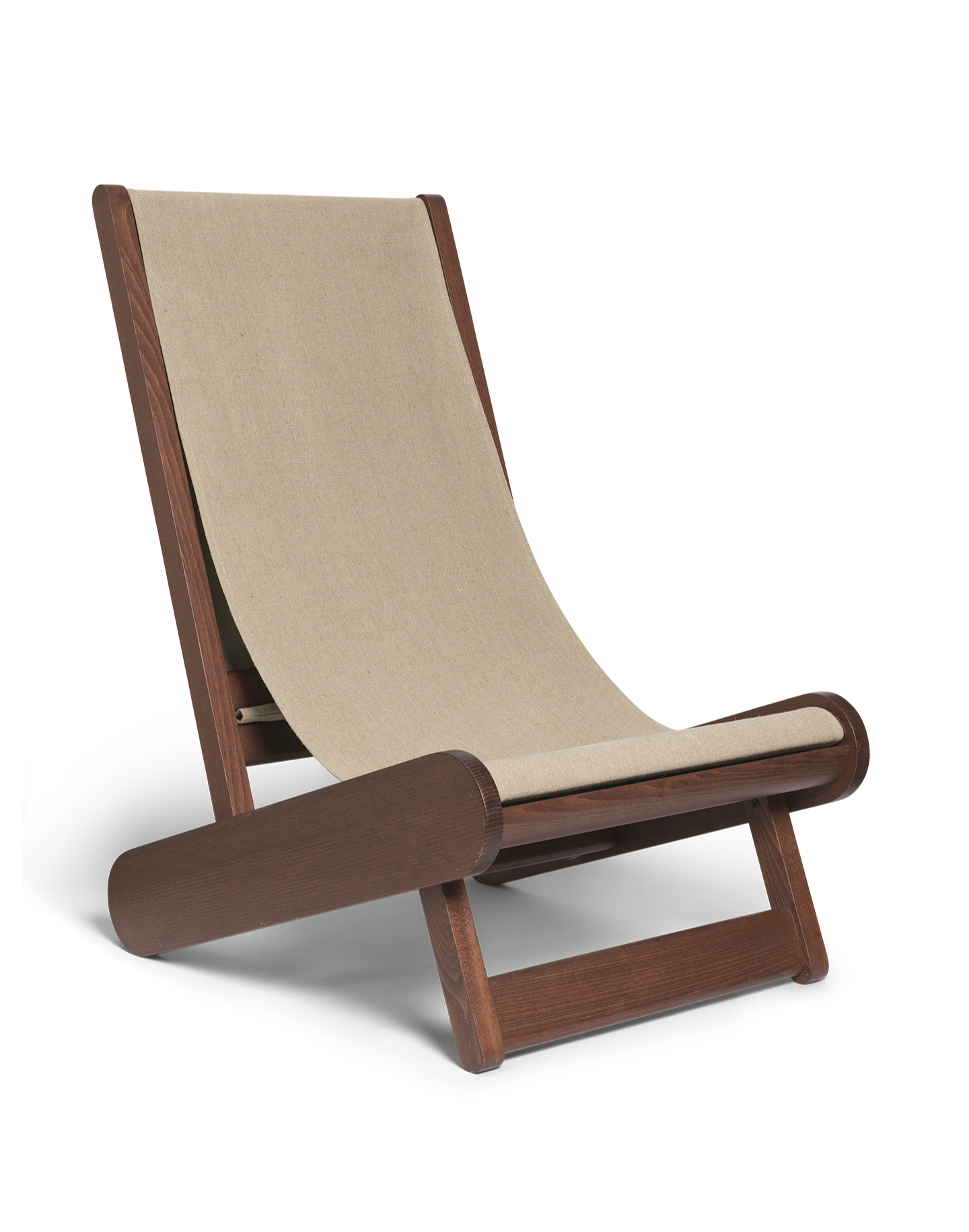 Hemi chair beige flax with beech wood