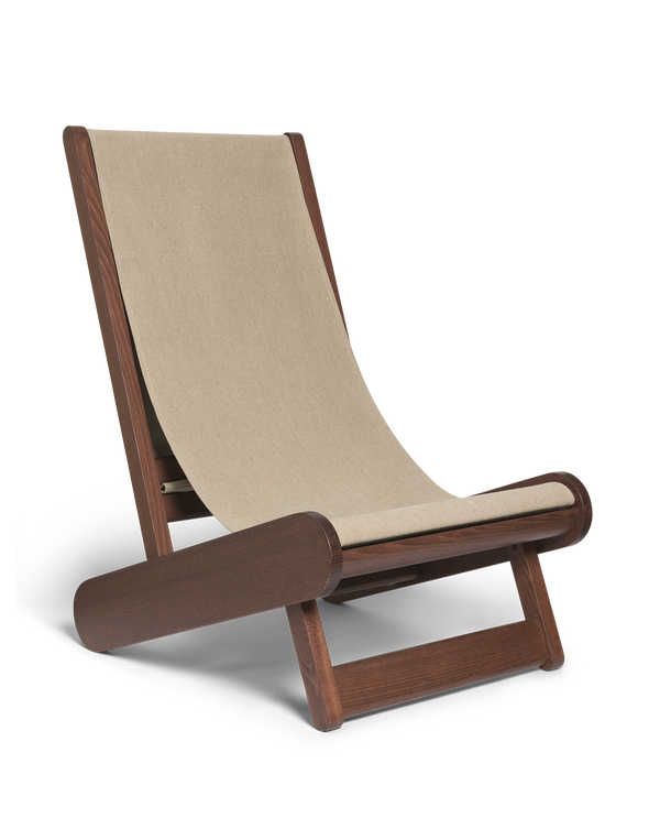 Hemi chair beige flax with beech wood