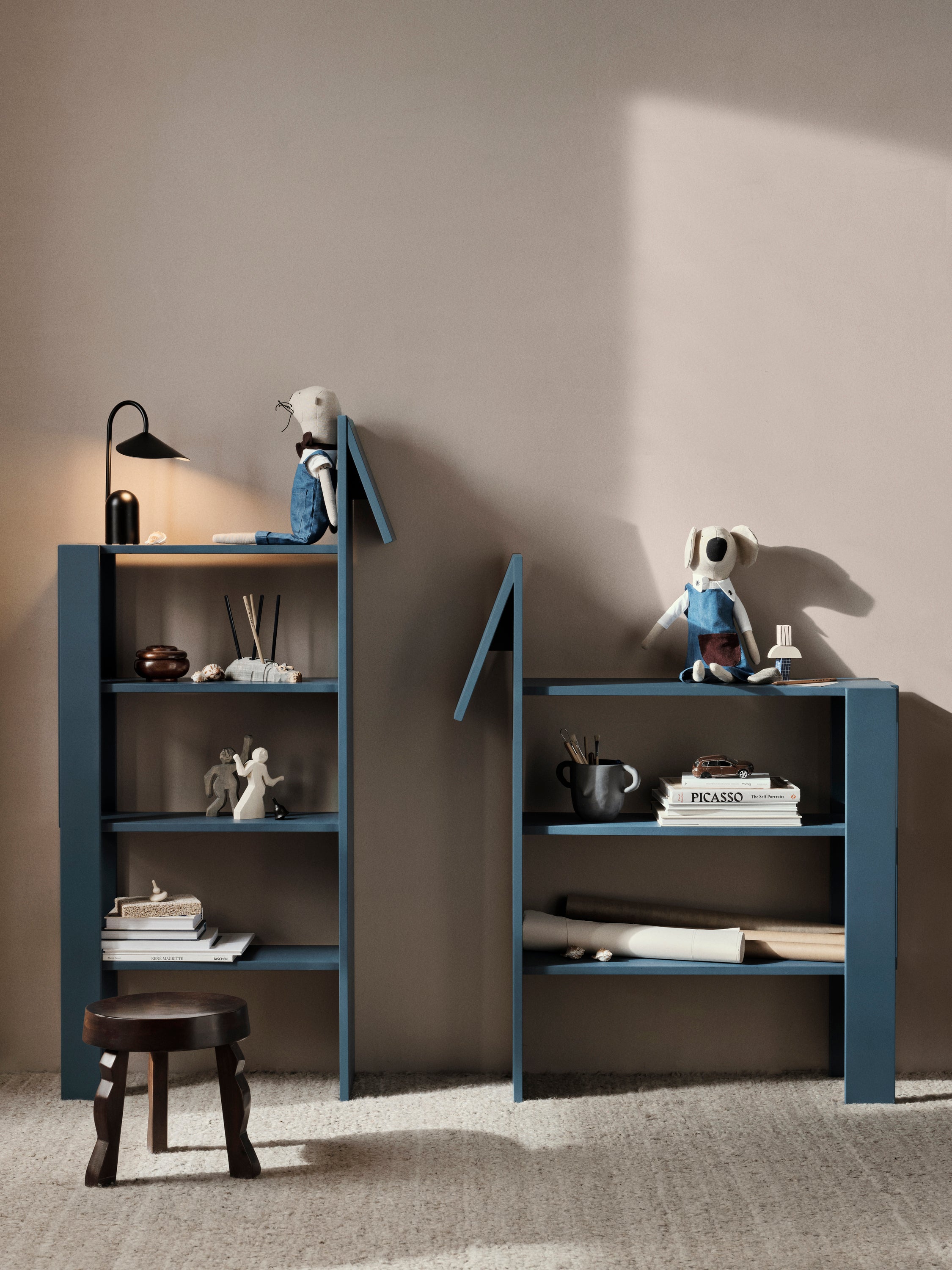 HORSE BOOKCASE Regal dunkelblau 