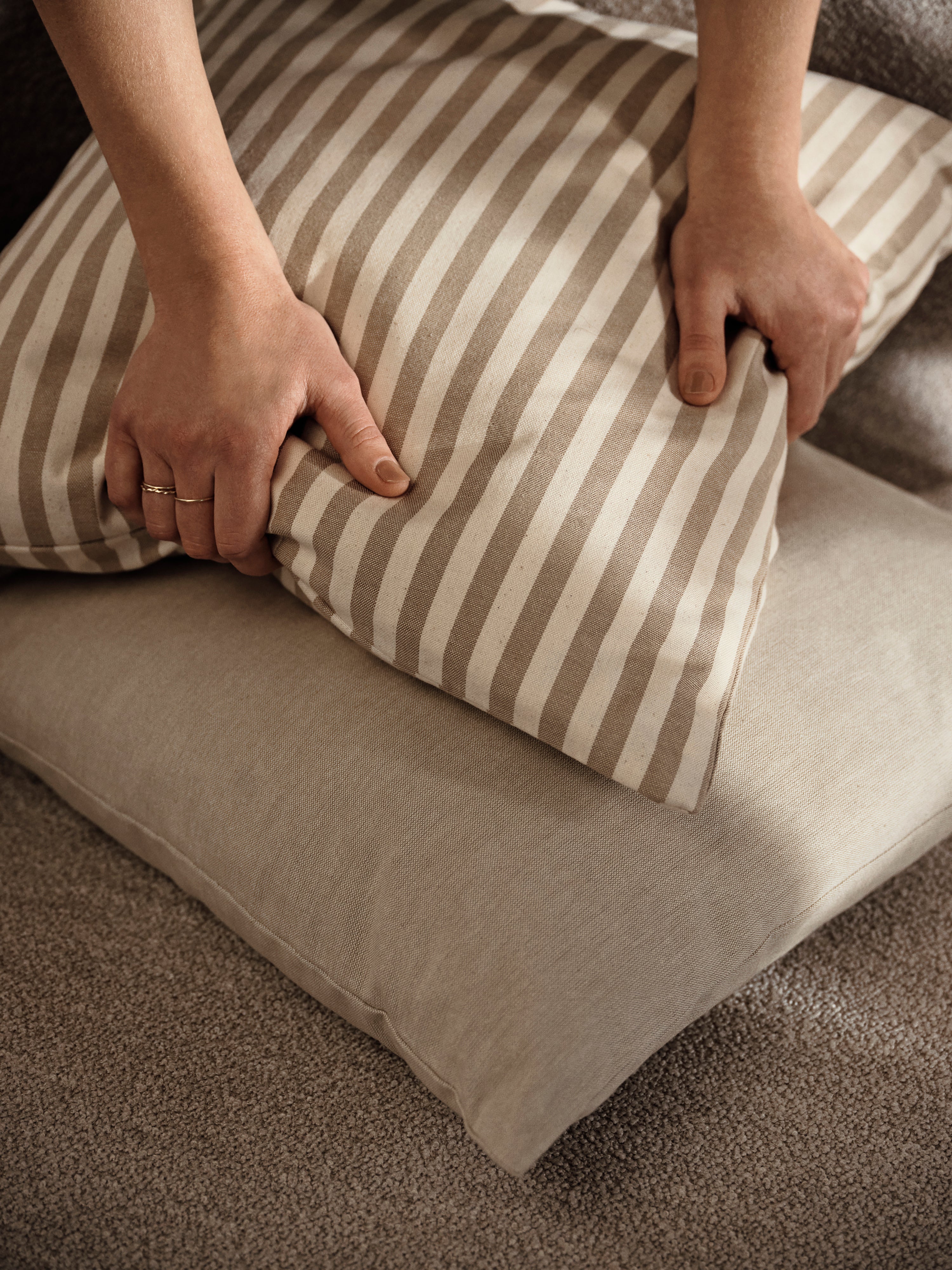 STRAND Beige Cushion Cover