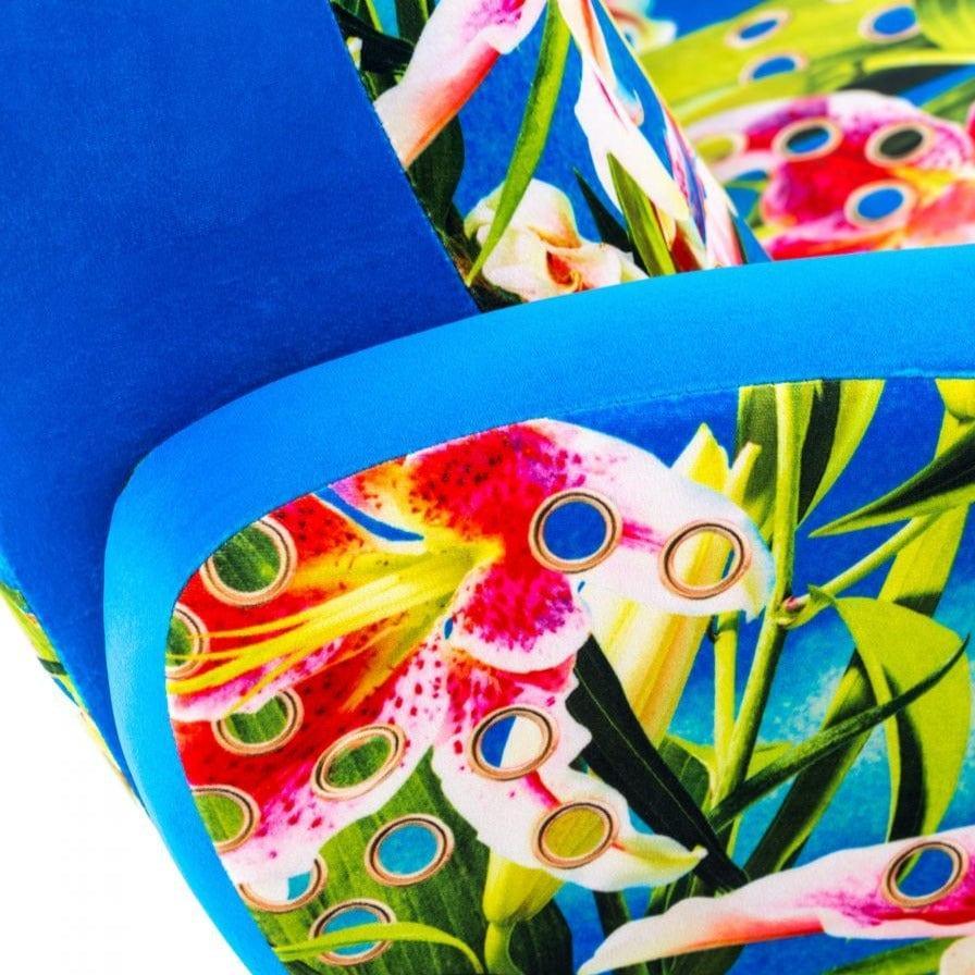 Fotel FLOWERS niebieski Seletti    Eye on Design