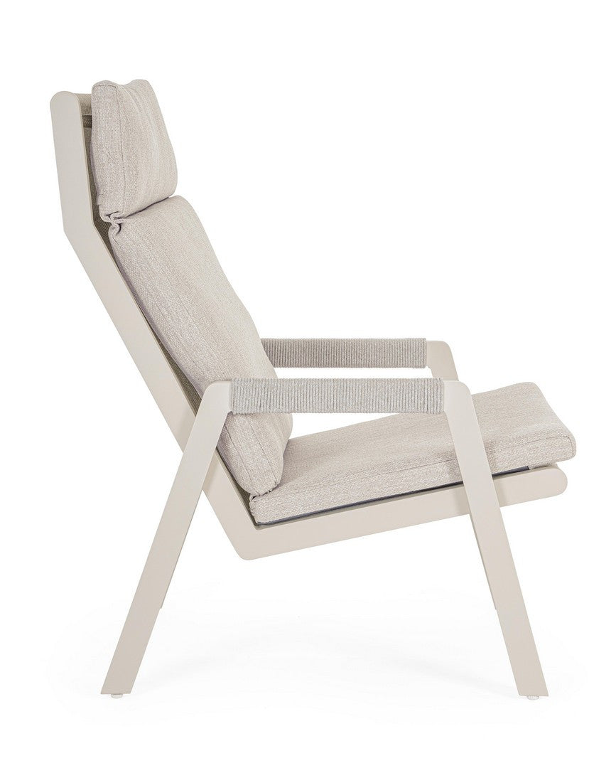 EMERY outdoor armchair in beige-gray