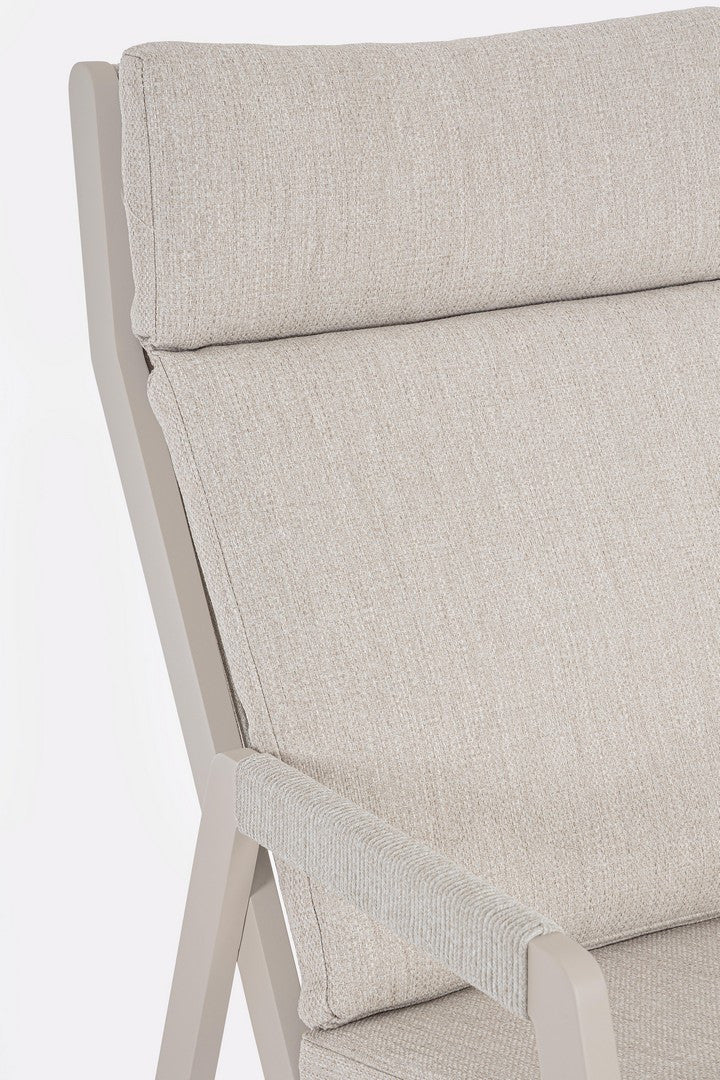 EMERY outdoor armchair in beige-gray