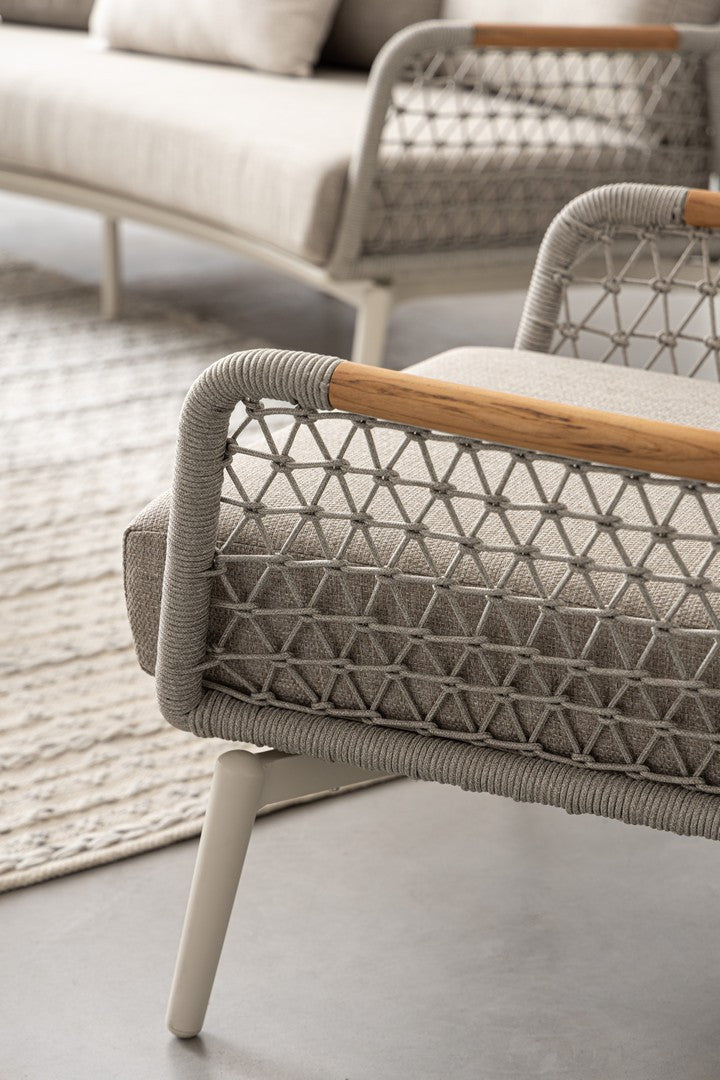 EULERO beige outdoor armchair