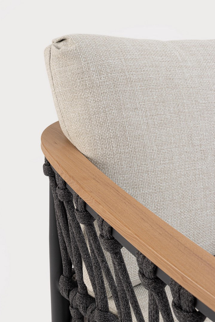 FENIX Outdoor Armchair in Gray with Black Base