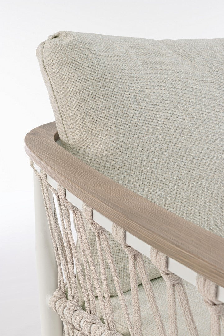 FENIX Outdoor Armchair in Gray with White Base