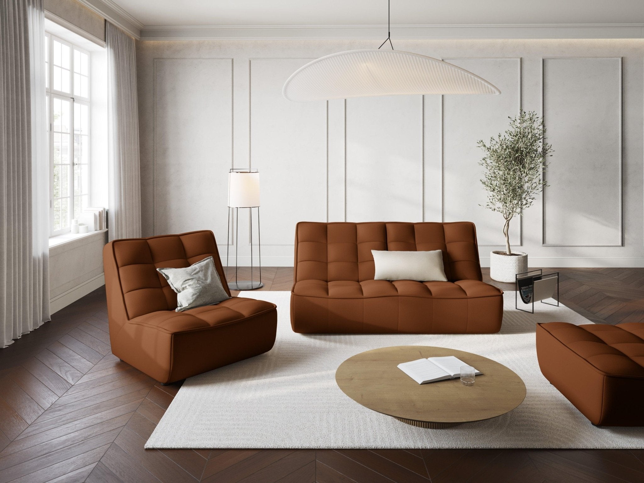 Fotel skórzany MONI brązowy Maison Heritage    Eye on Design