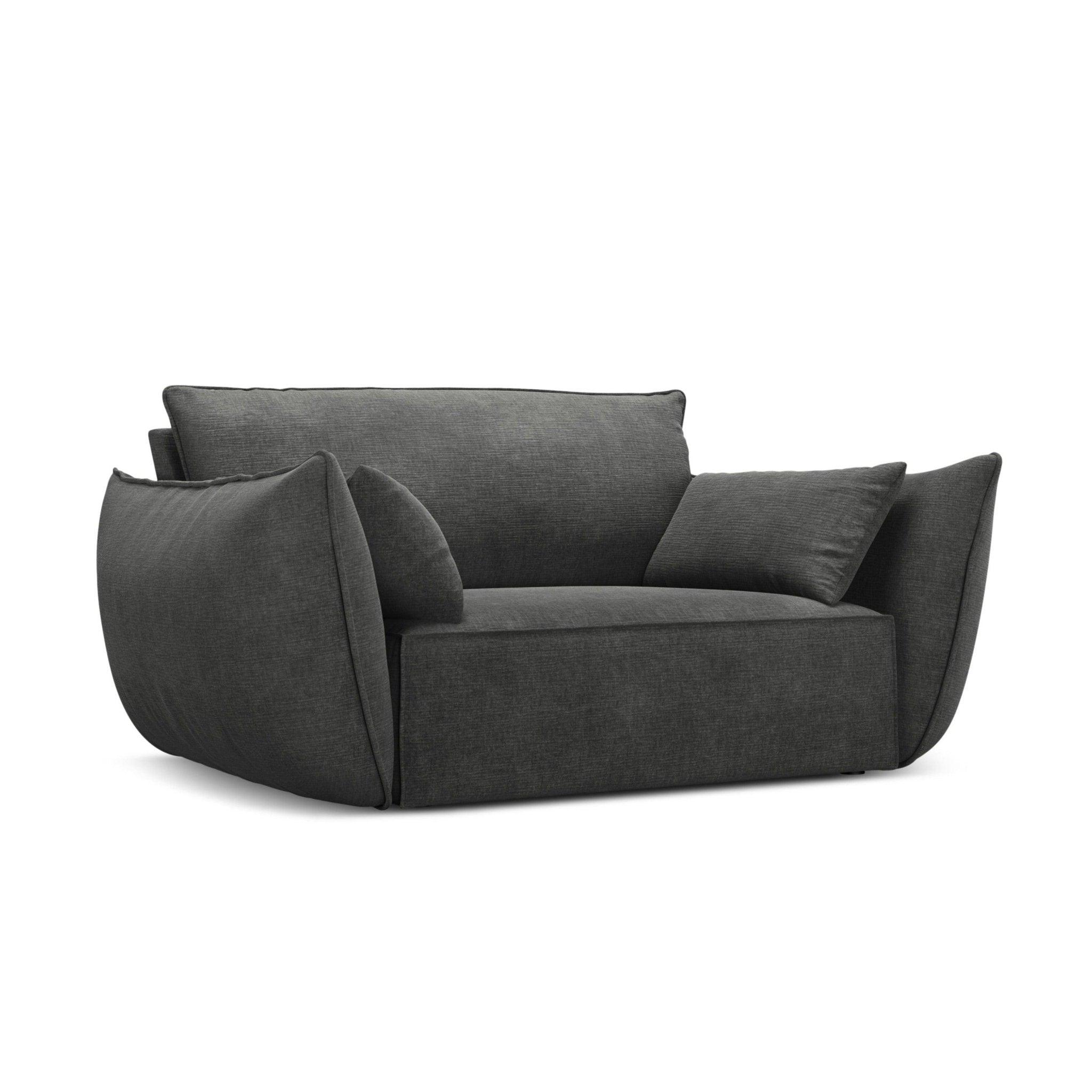 Fotel w tkaninie szenilowej VANDA ciemnoszary Mazzini Sofas    Eye on Design