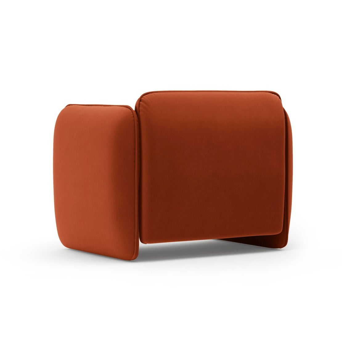 Fotel aksamitny GEORGIA kasztanowy