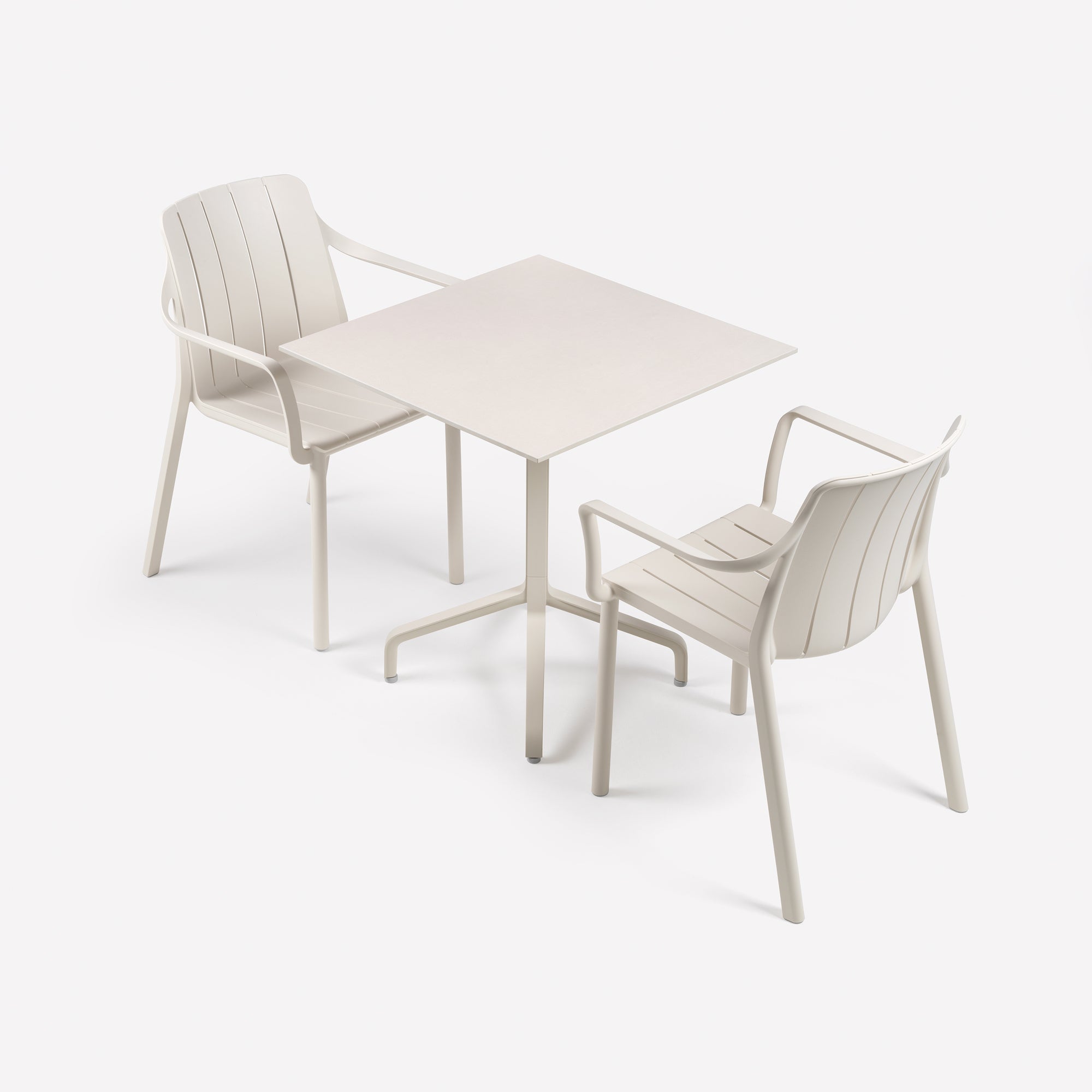 TIBERINA taupe outdoor chair with armrests