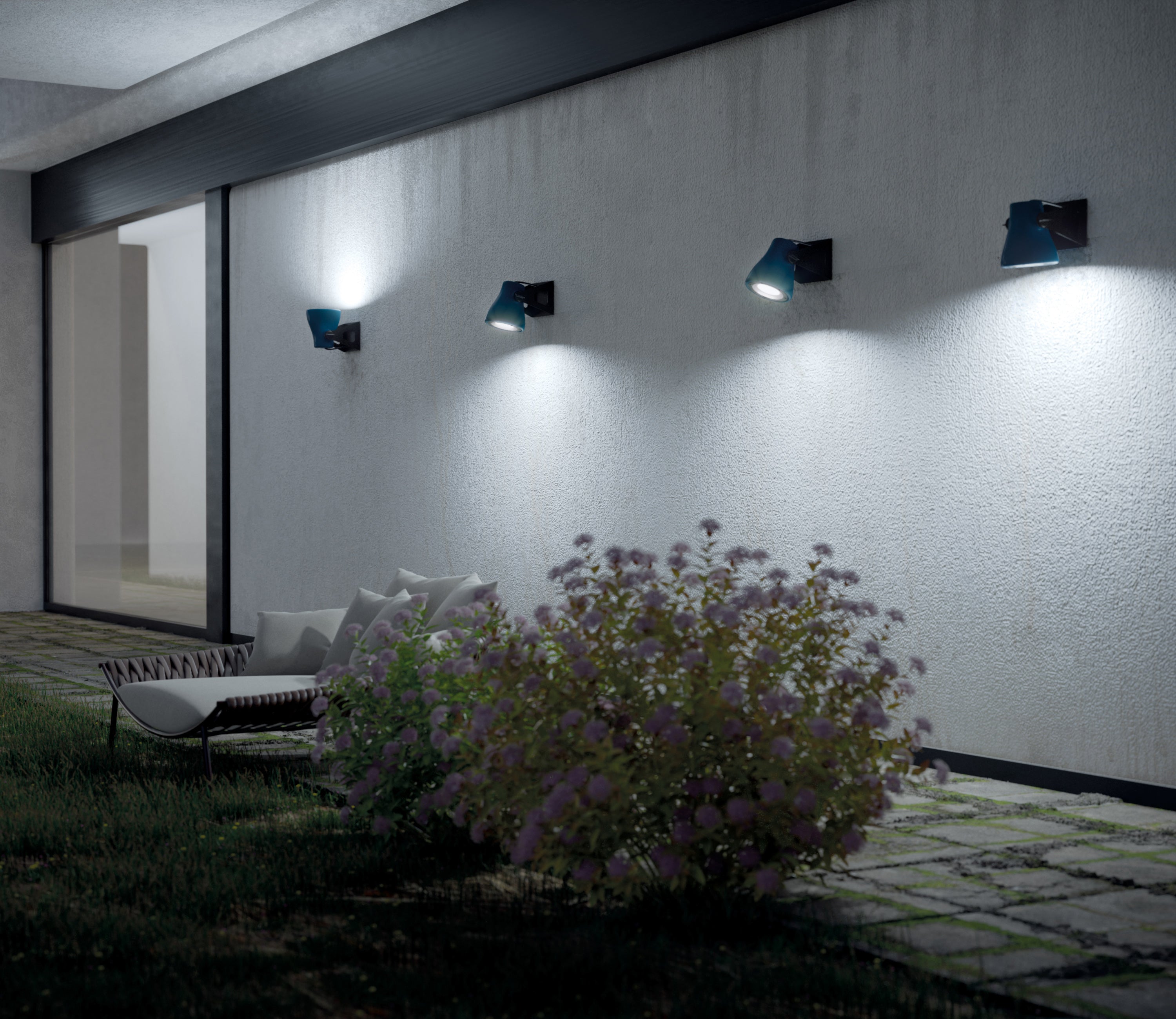 FROG Blue Outdoor Wall Lamp