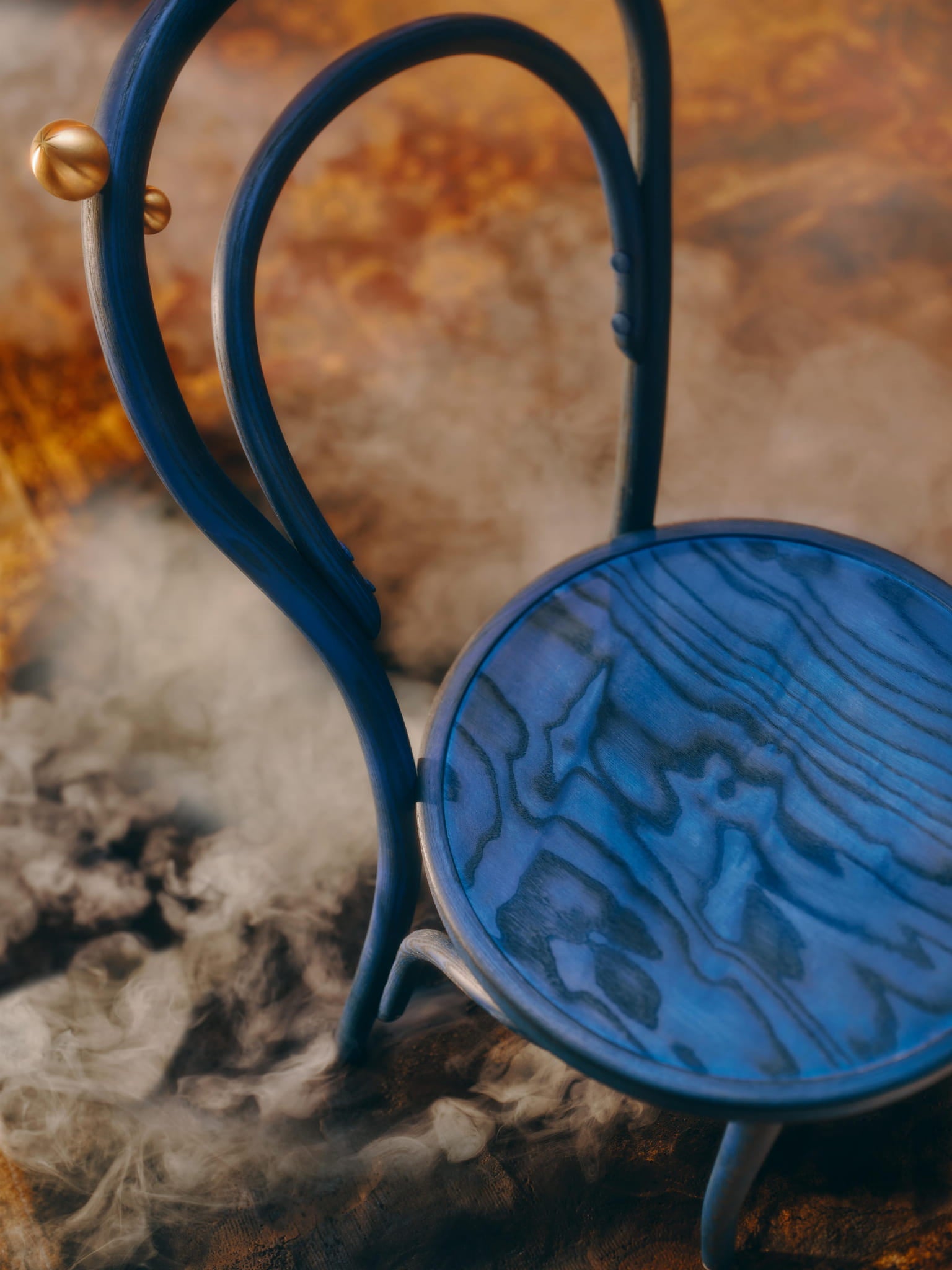 Krzesło A-1889 FUOCO BLU drewno jesionowe