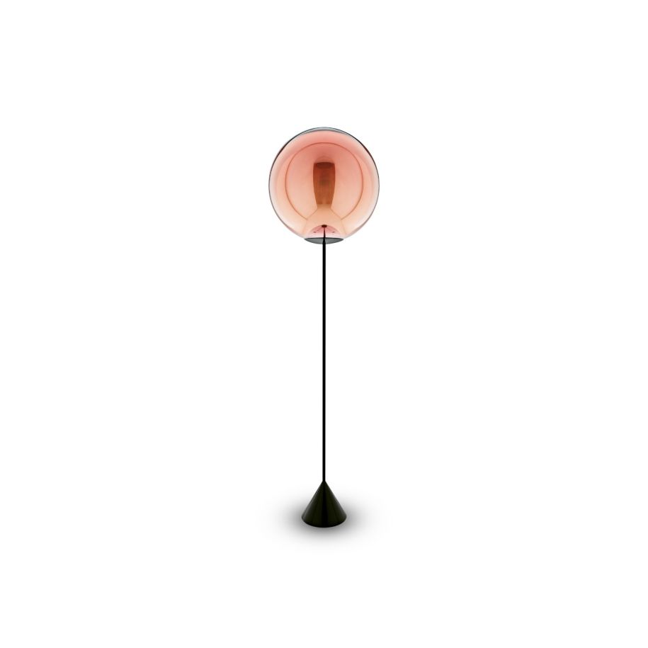 Globe Cone copper floor lamp