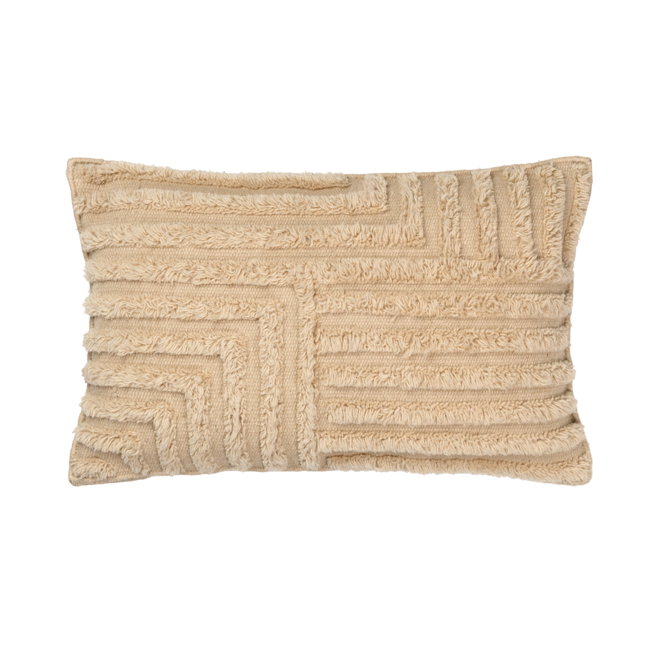 CREASE WOOL RECTANGULAR decorative pillow sand