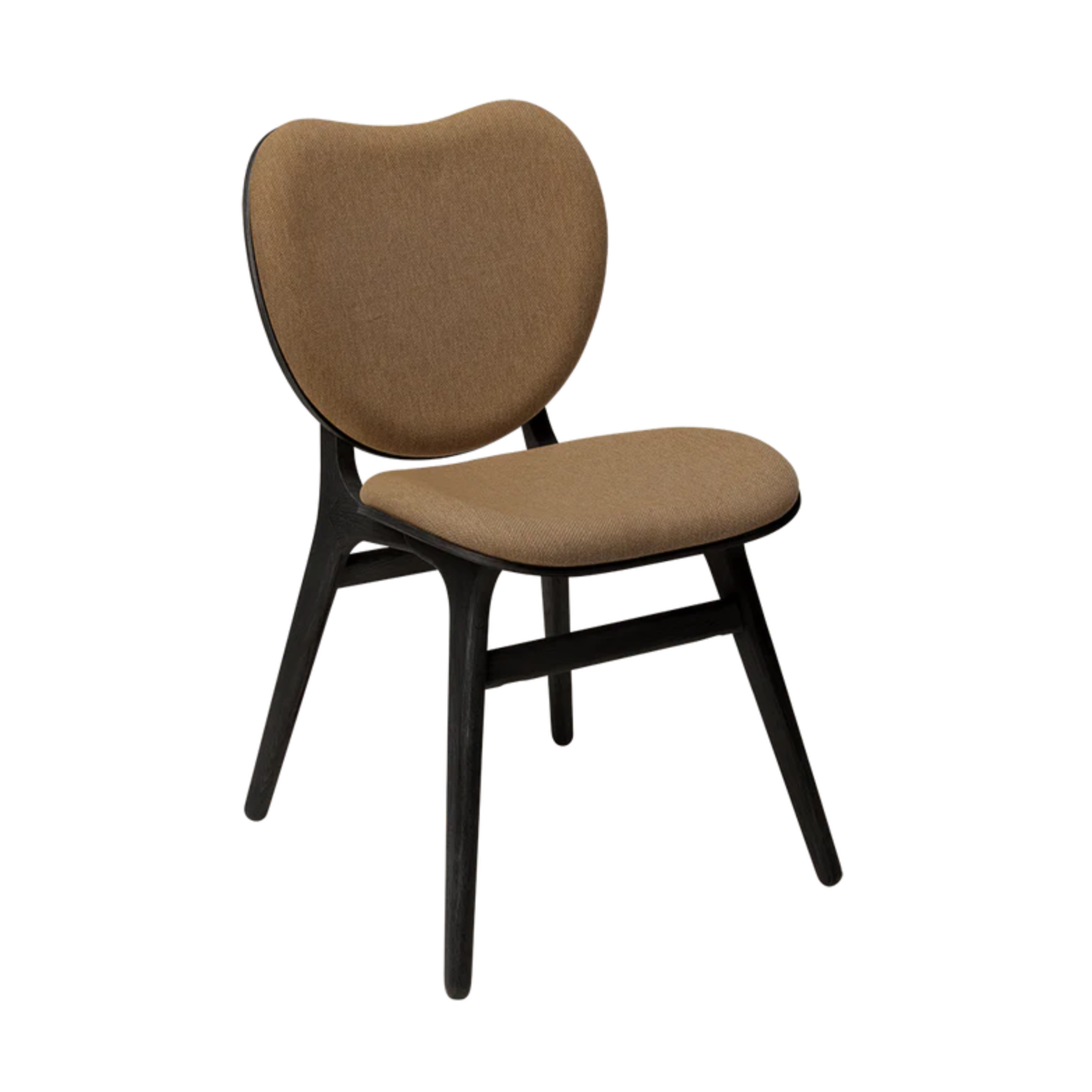 CONVERSATION chair brown with black oak base
