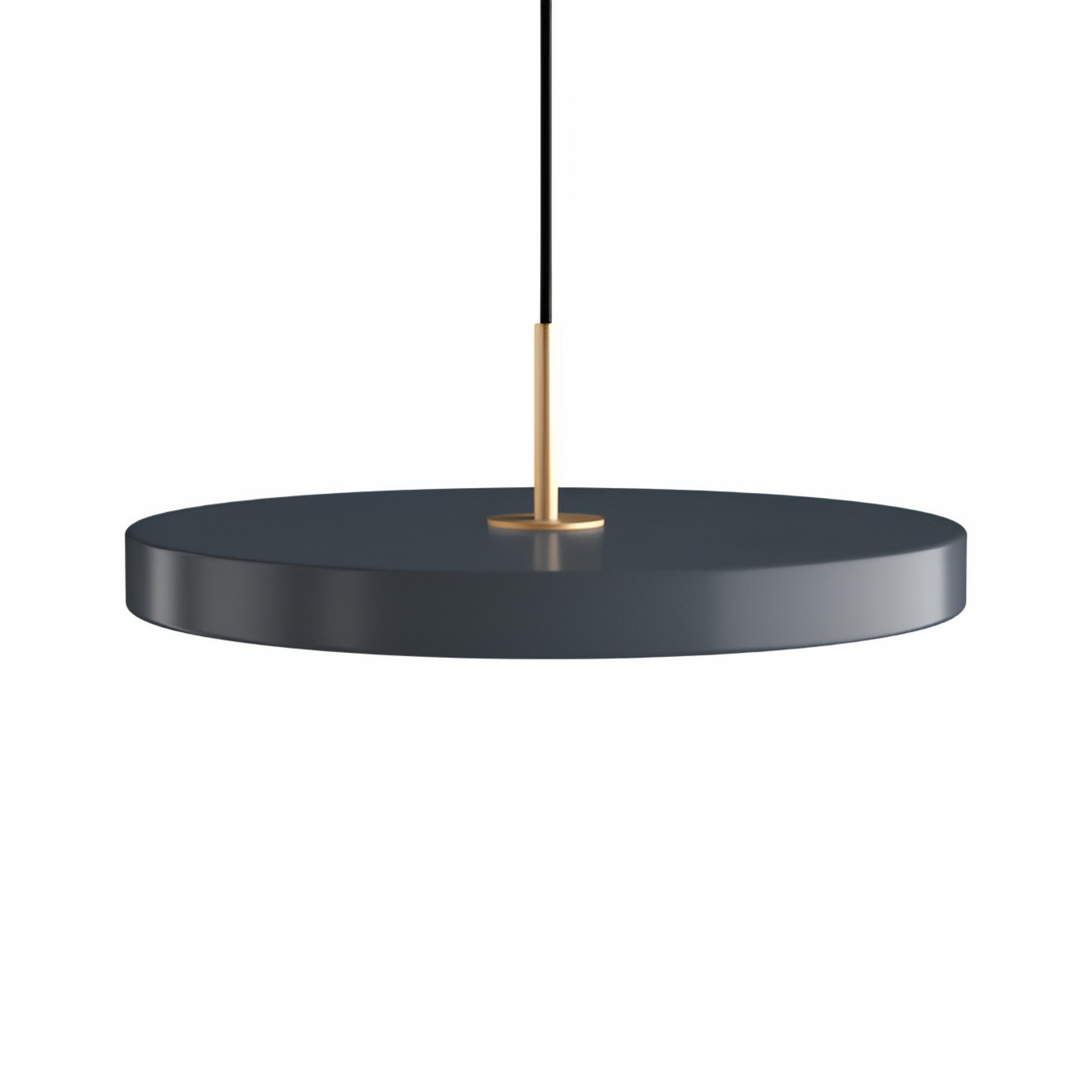 ASTERIA PLUS pendant lamp in anthracite with a gold insert