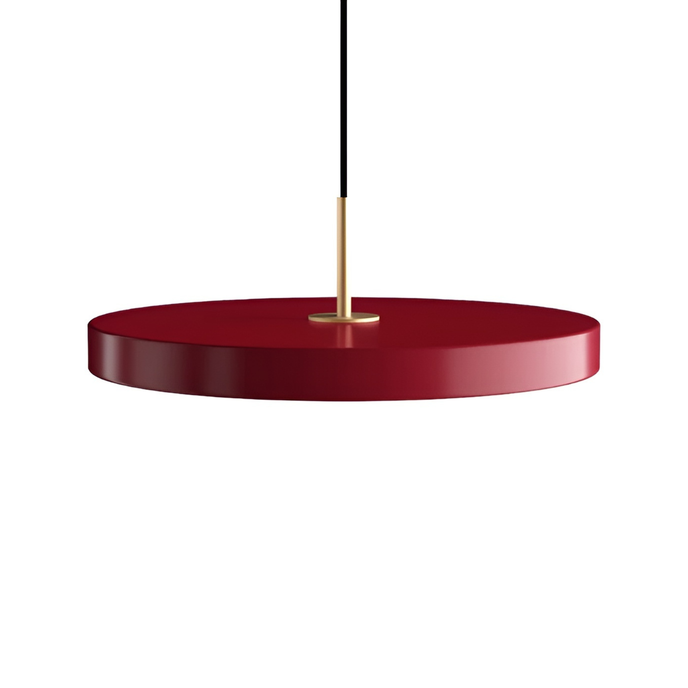 Asteria Plus Burgundy Pendant Lamp with Gold Accent