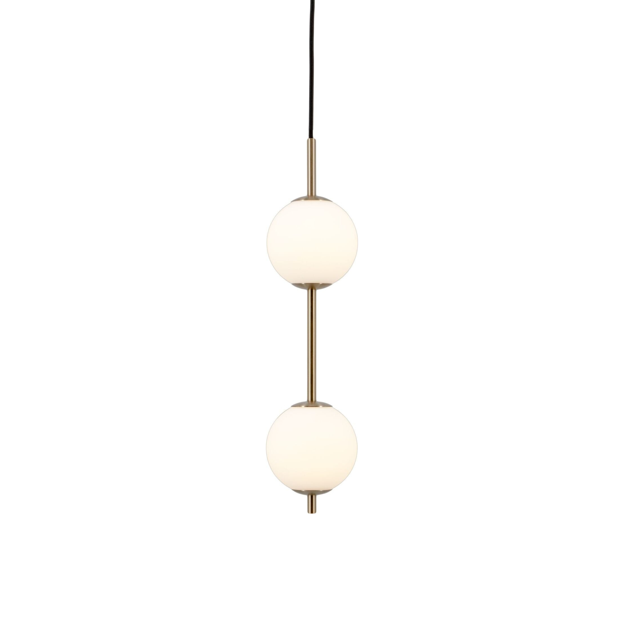 AUDREY pendant lamp white with gold insert