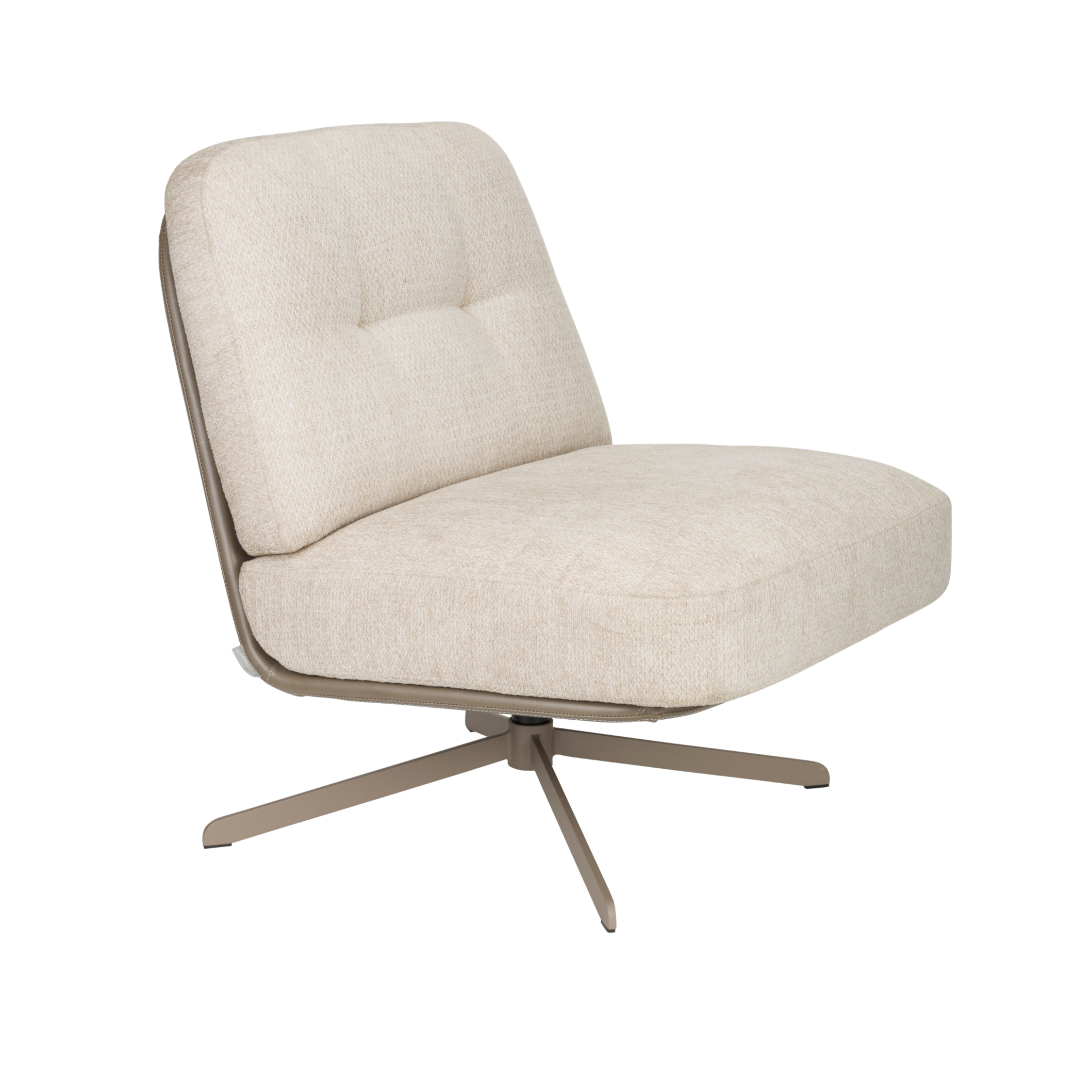 BENJAMIN armchair beige eco-leather with beige base [Monika] [Amelia spr]