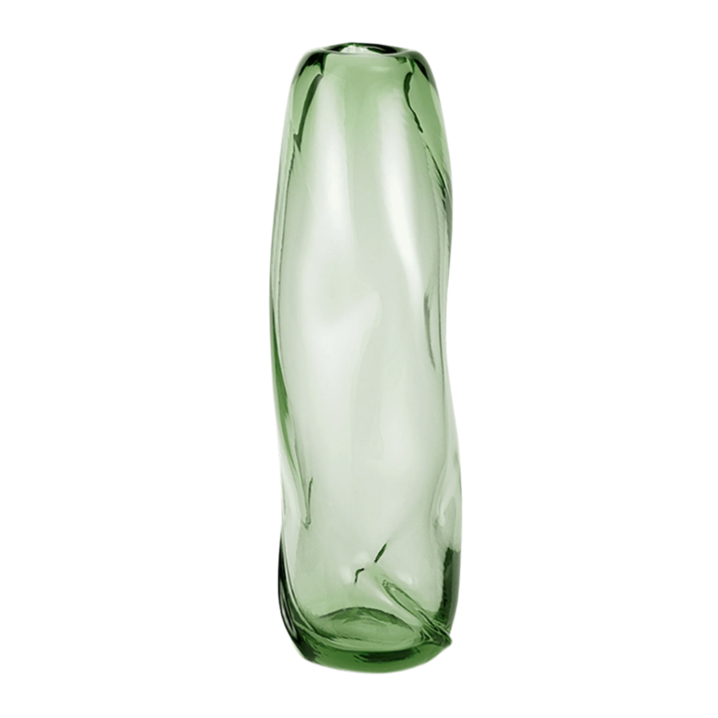 WATER TALL SWIRL Vase hellgrün 