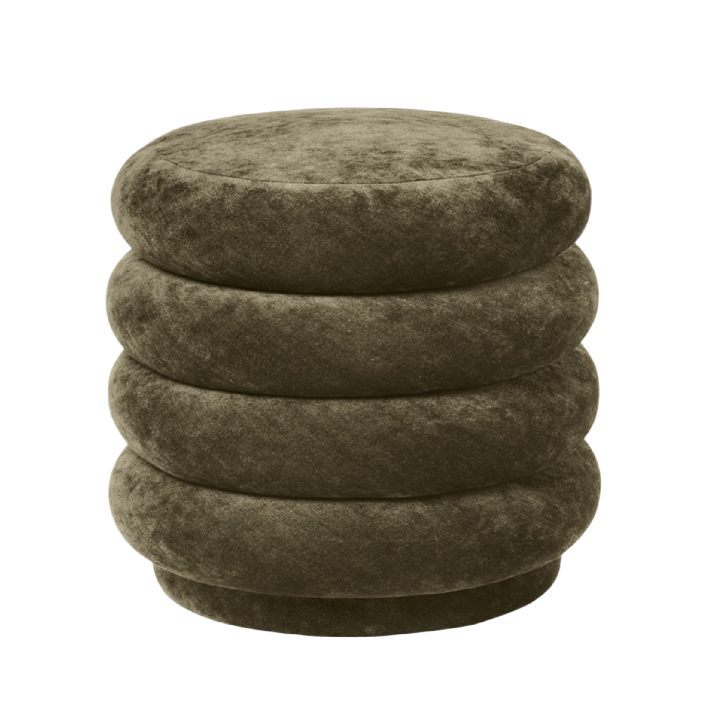 Puff ROUND FADED forest green