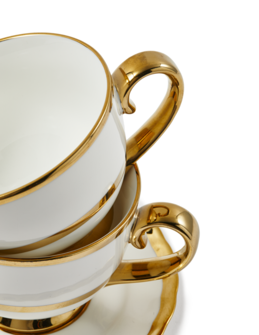 Teetassen-Set GOLDEN FINDS Porzellan