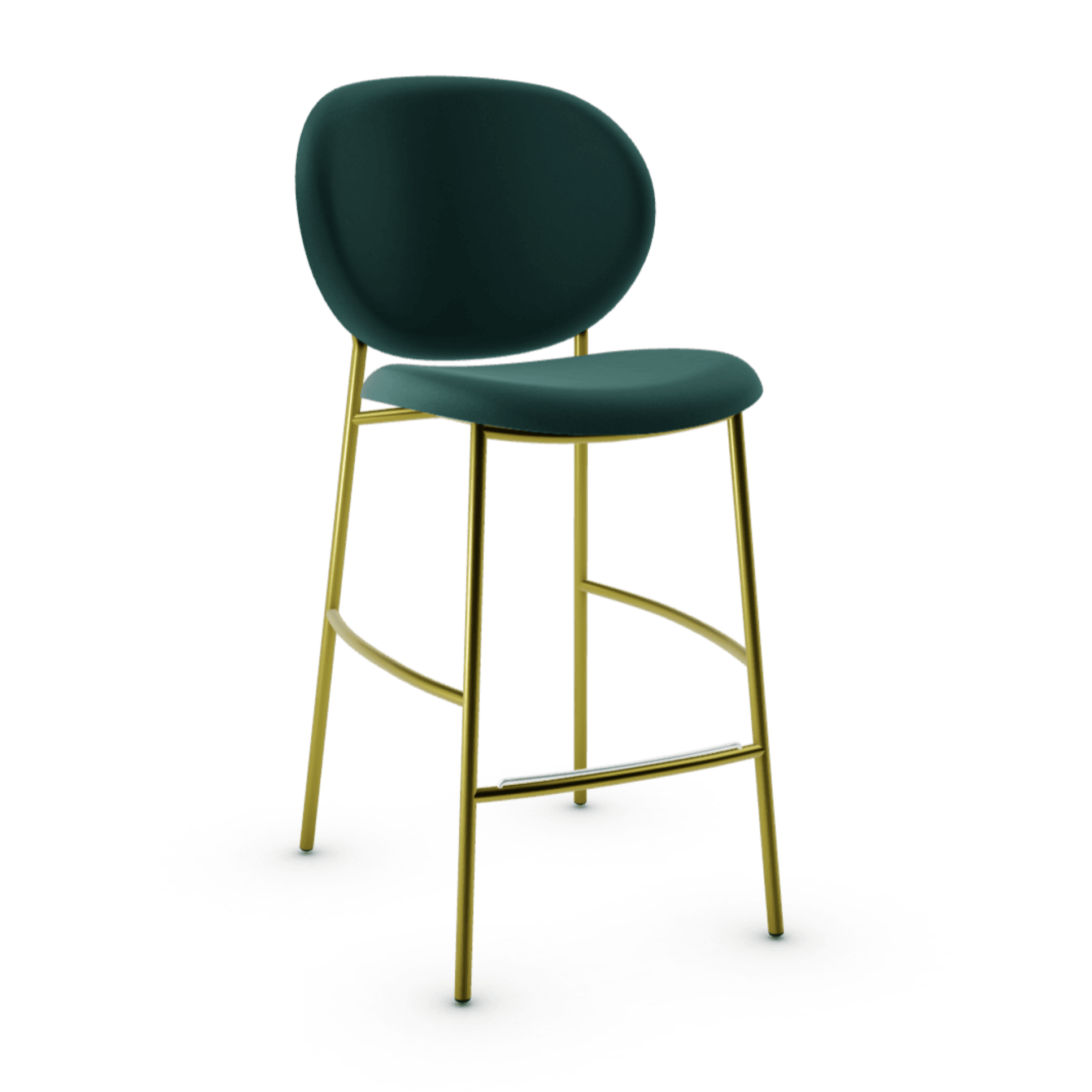 Hoker aksamitny INÈS ciemnozielony Calligaris matowy mosiądz   Eye on Design