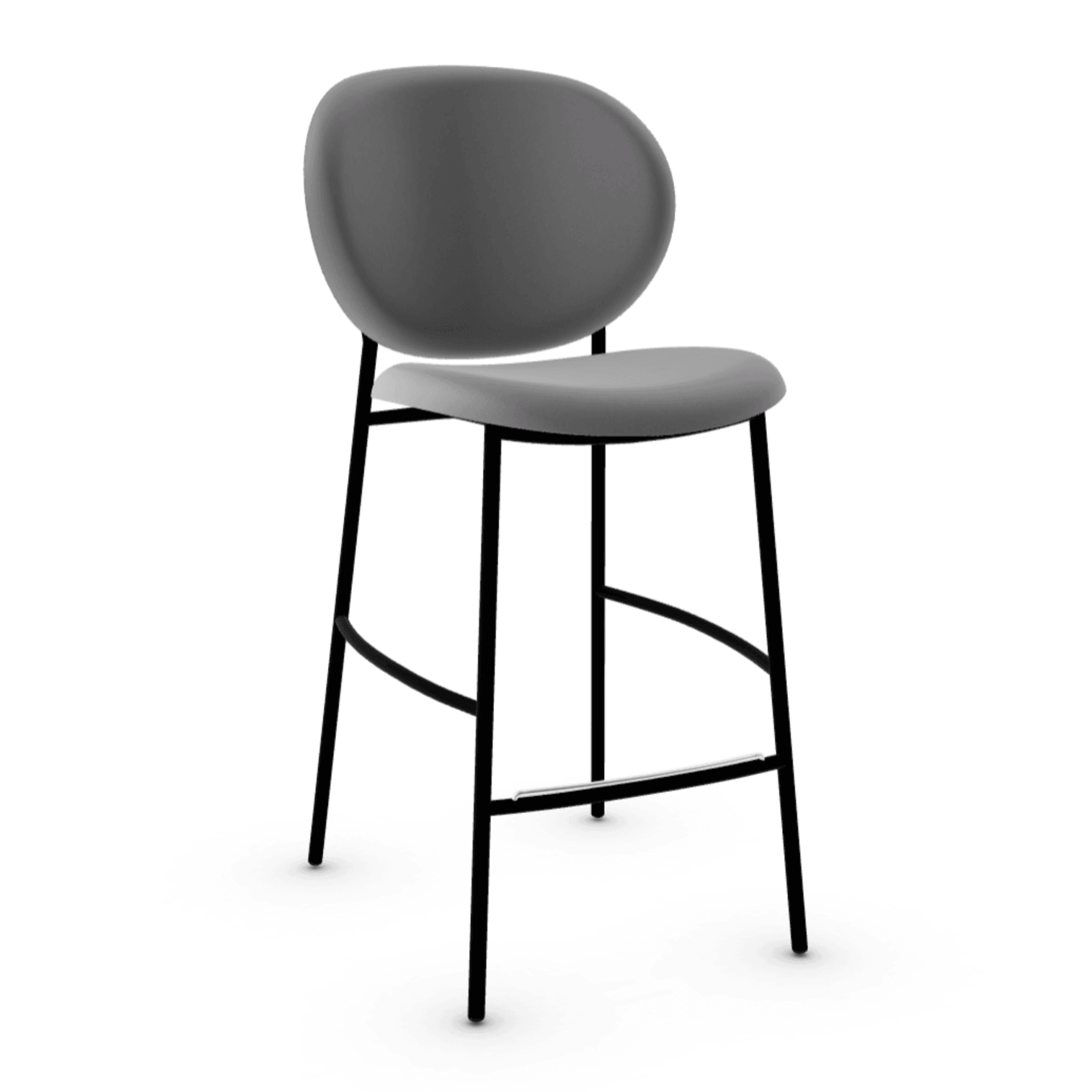 Hoker aksamitny INÈS szary Calligaris matowa czerń   Eye on Design