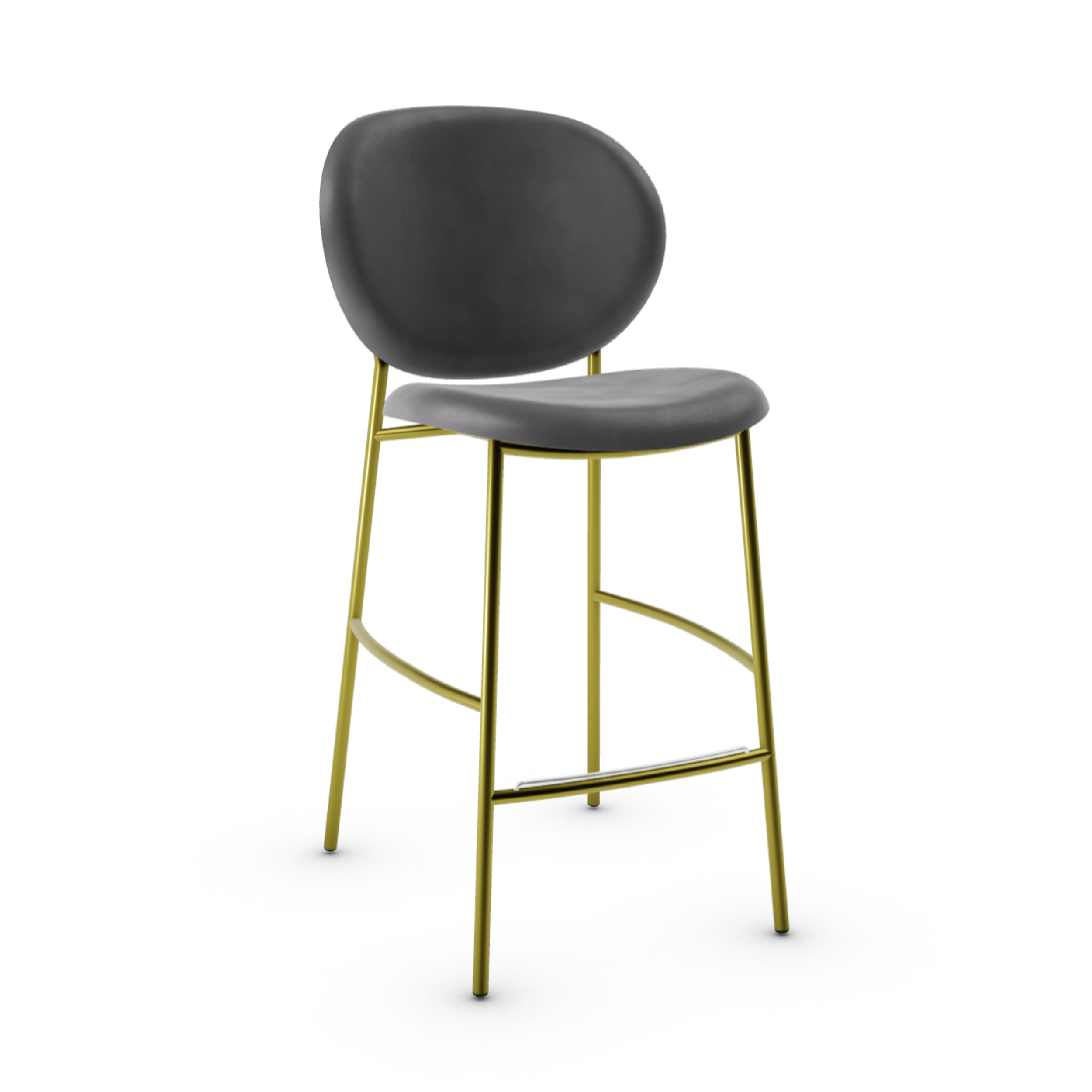 Hoker INÈS ciemnobrązowy [Milena] Calligaris matowy mosiądz   Eye on Design