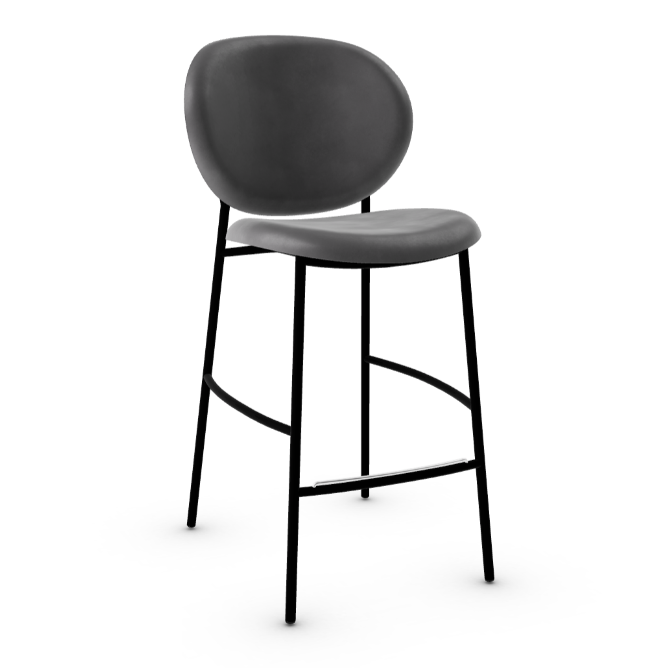 Hoker INÈS ciemnobrązowy [Milena] Calligaris matowa czerń   Eye on Design