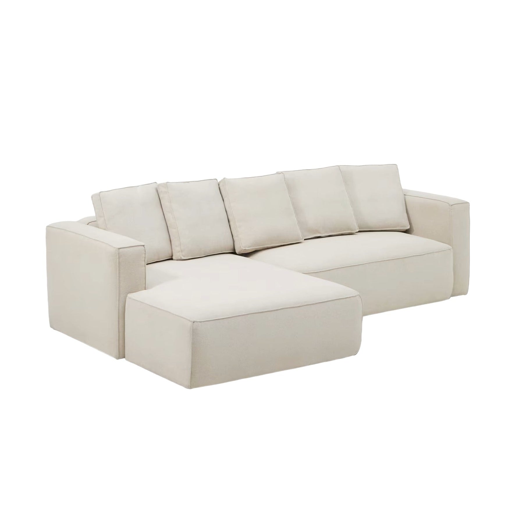 Linksseitiges 3-Sitzer-Sofa mit Schlaffunktion MARELA beige
