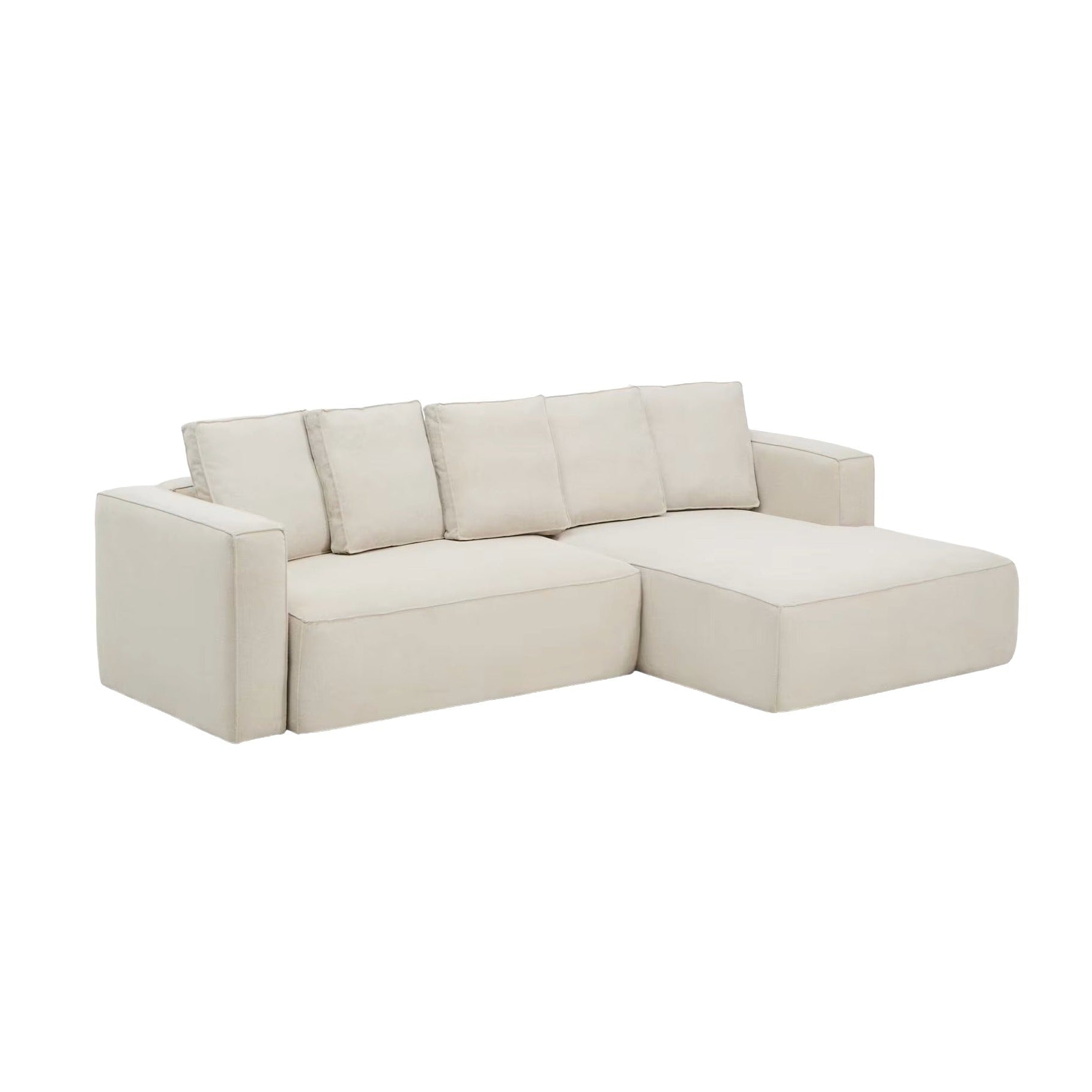 Right-facing 3-seater sofa bed MARELA beige