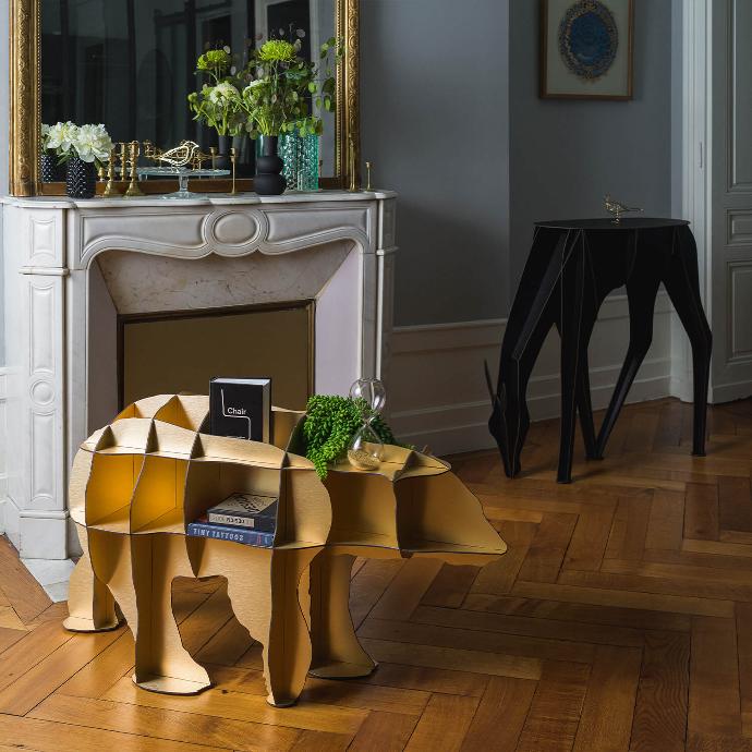 JUNE Gold Bookcase