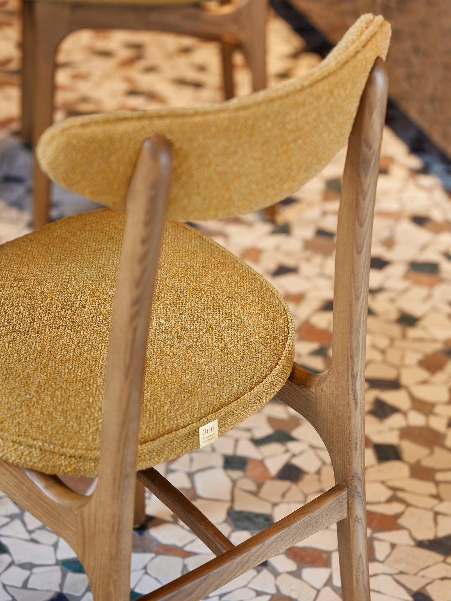 Krzesło 200-190 żółty w tkaninie Wool Mustard 366 concept    Eye on Design