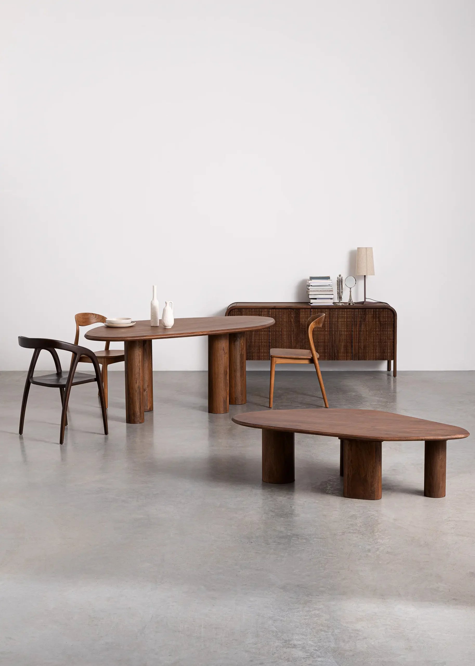 DOTTY dark teak wood chair