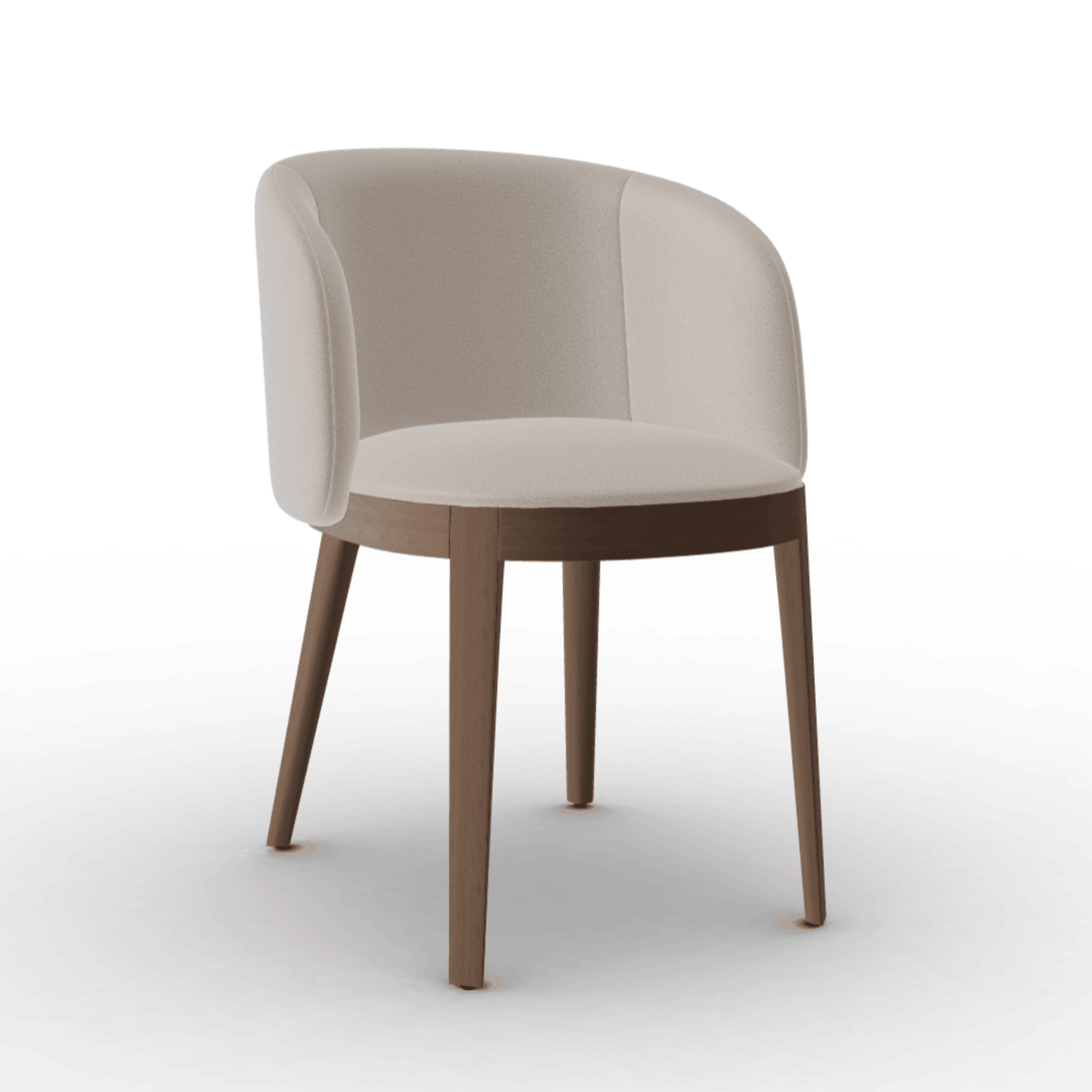 Fotel ADÈL boucle beżowy Calligaris ciemnobrązowa   Eye on Design