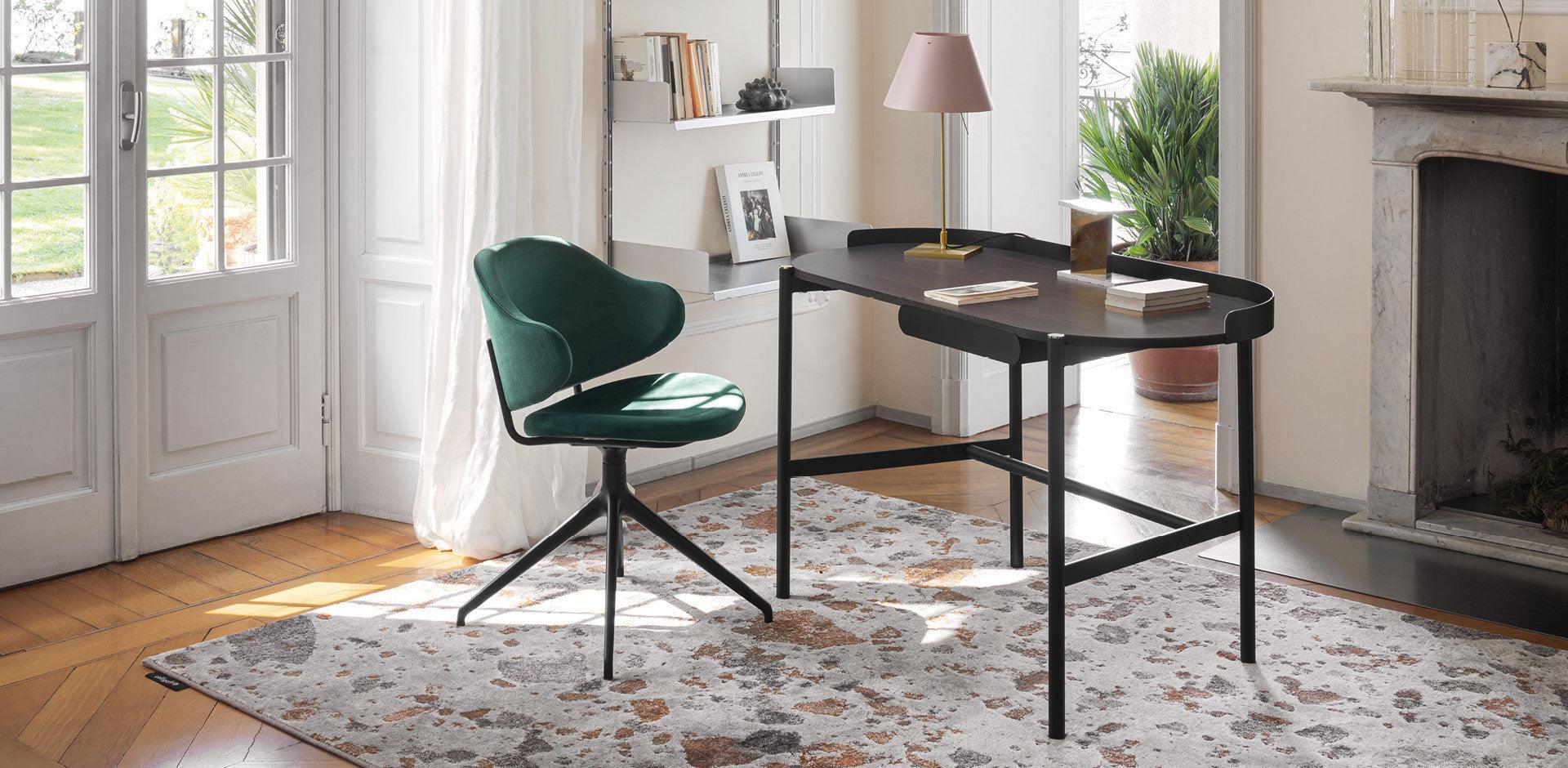 Krzesło obrotowe HOLLY burgundowa ekoskóra Calligaris    Eye on Design