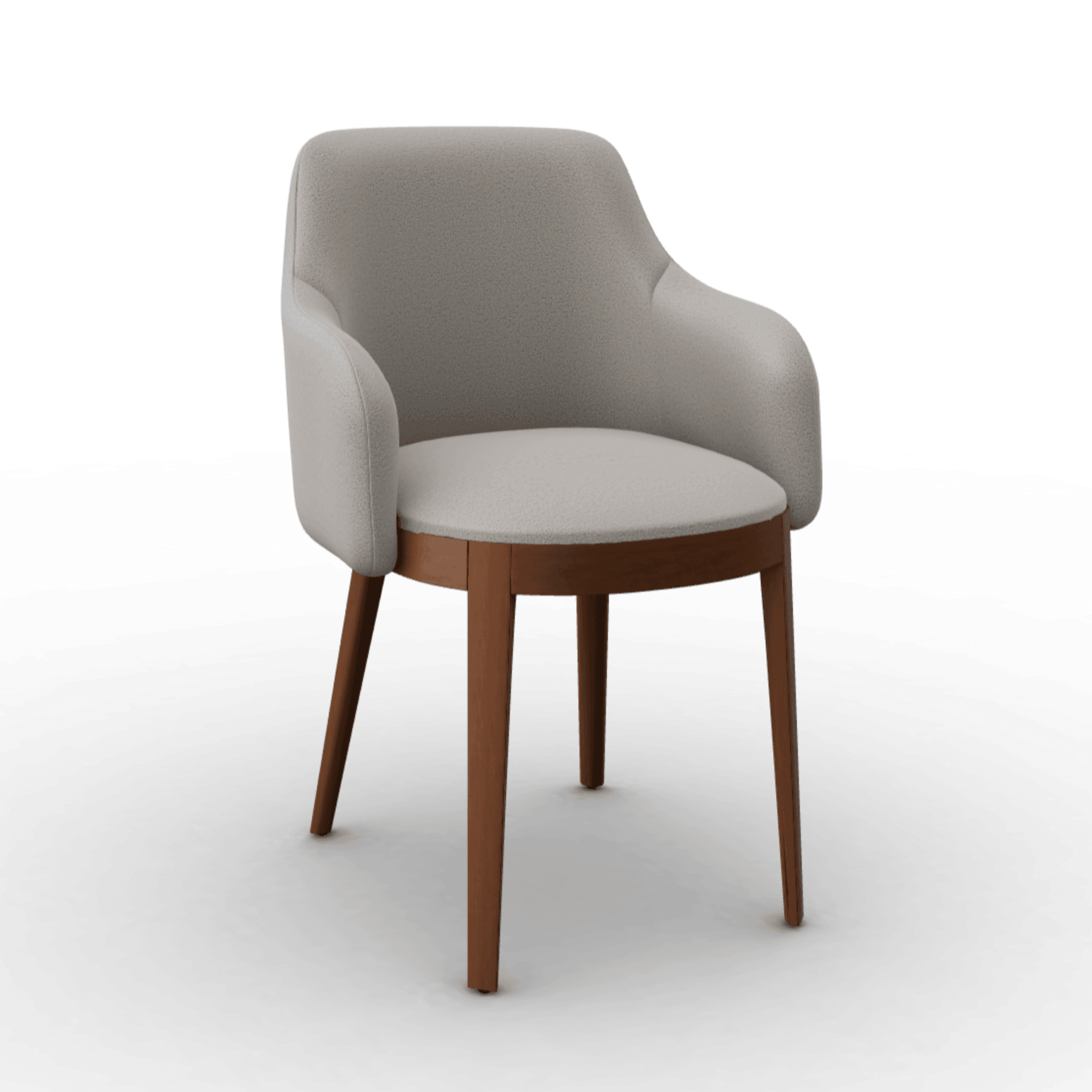 Krzesło z podłokietnikami ADÈL boucle taupe Calligaris orzech włoski   Eye on Design