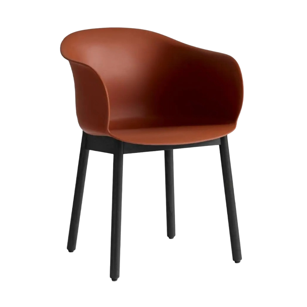 ELEFY JH30 Chair in Rust with Black Oak Base