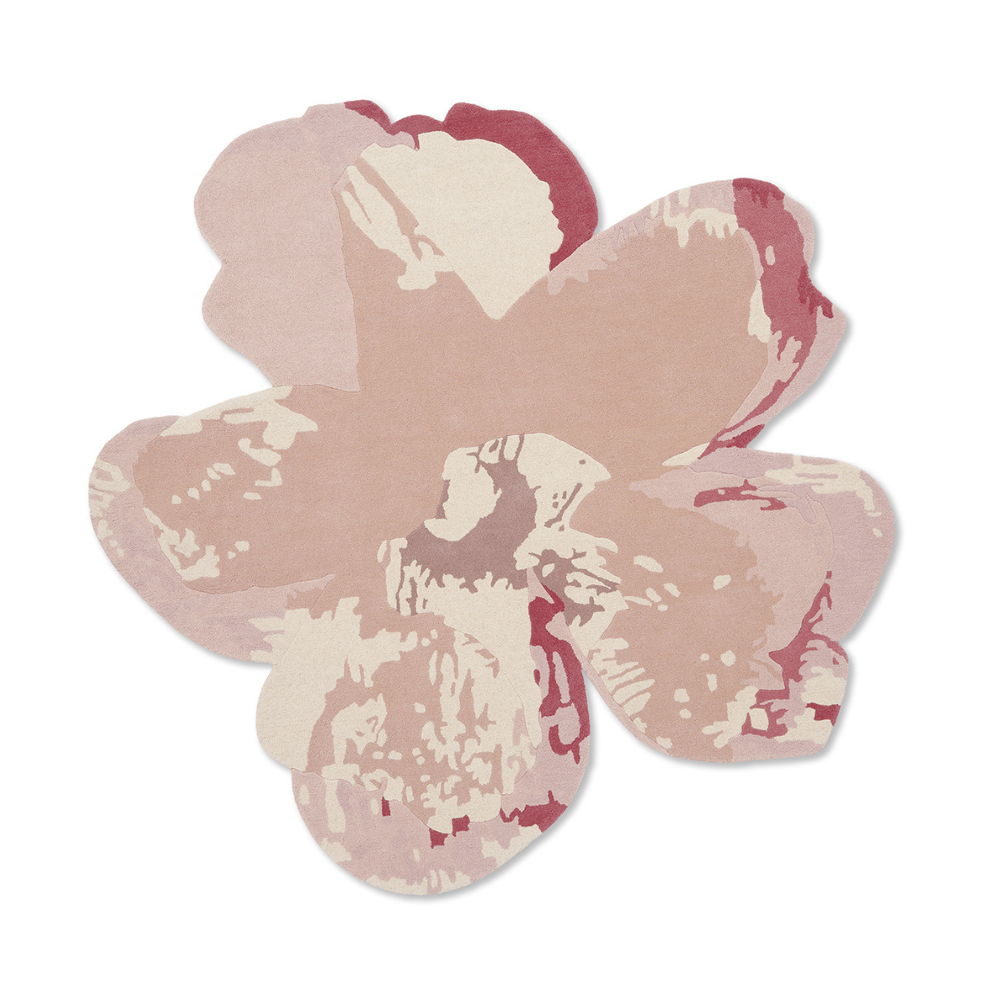 Shaped rug magnolia light pink