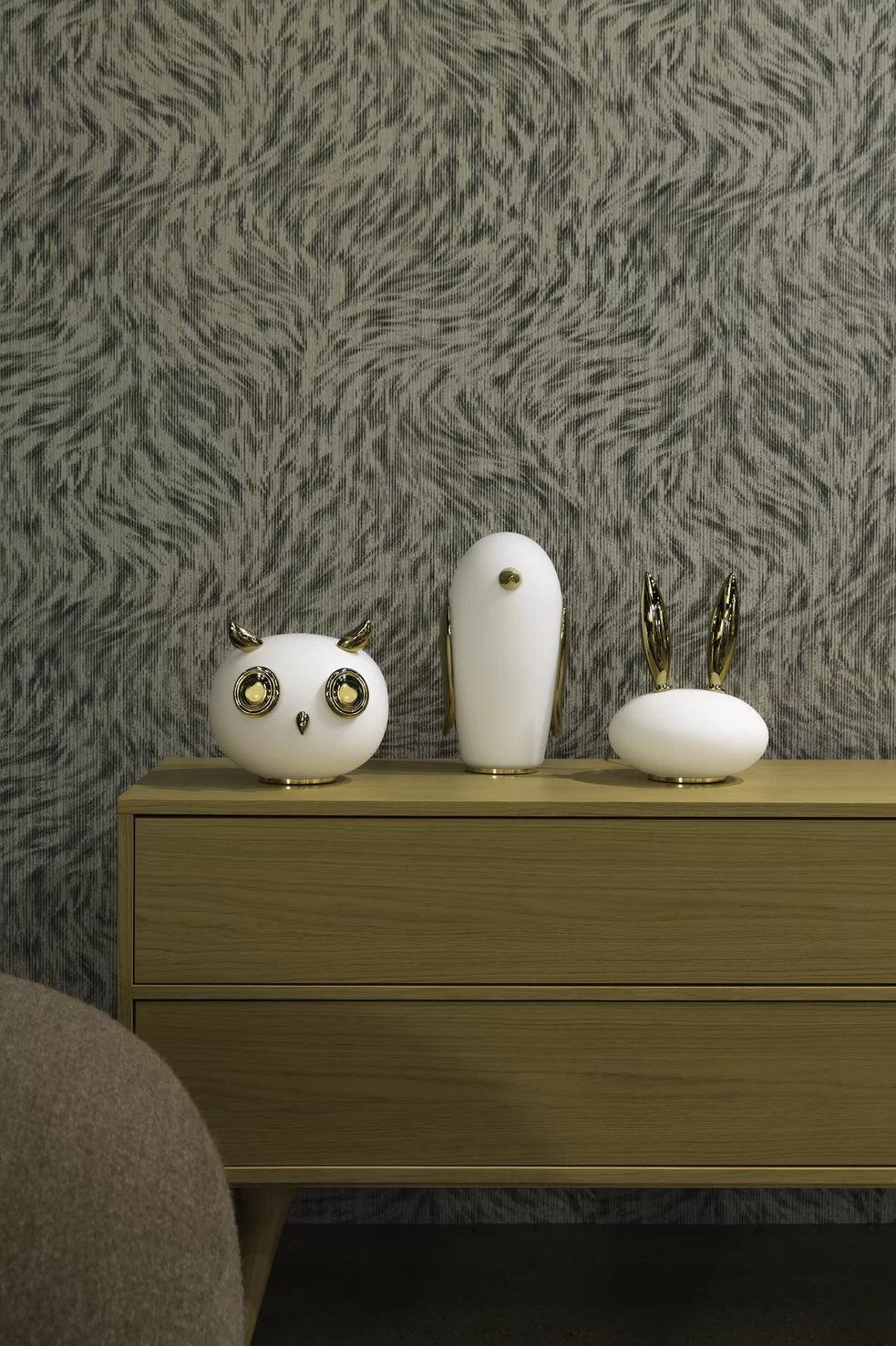 Lampa dekoracyjna PET LIGHT UHUH - OWL złoty Moooi    Eye on Design