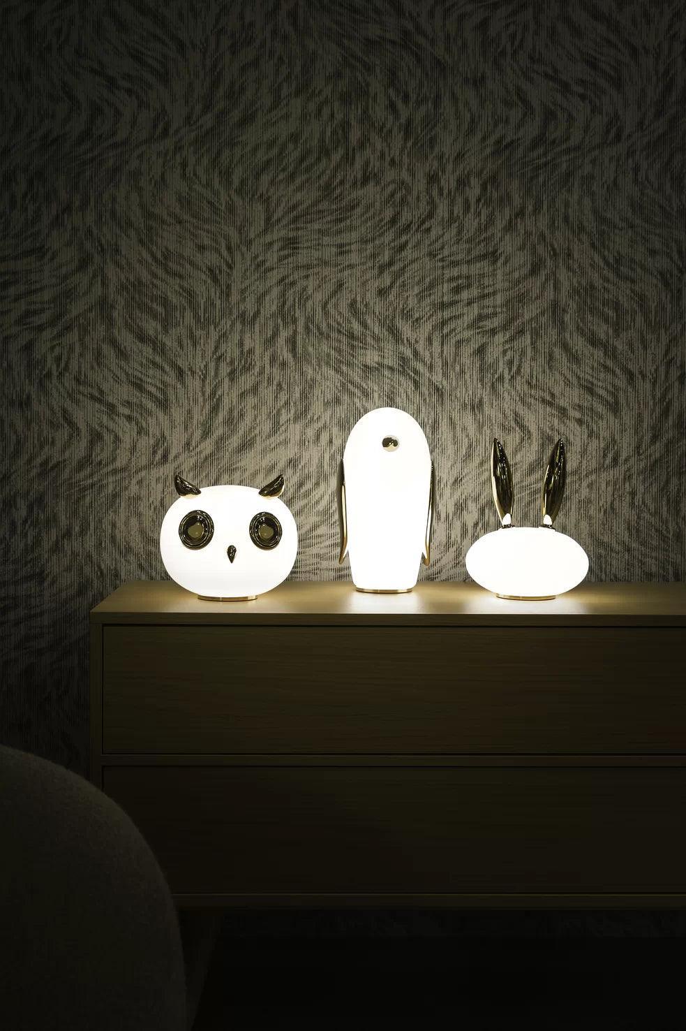 Lampa dekoracyjna PET LIGHT UHUH - OWL złoty Moooi    Eye on Design