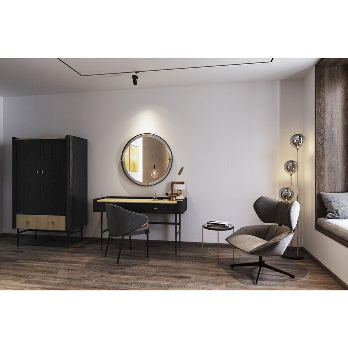 Lampa podłogowa AL CAPONE złoty z przydymionym szkłem - Eye on Design