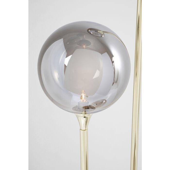 Lampa podłogowa AL CAPONE złoty z przydymionym szkłem - Eye on Design