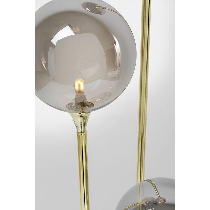 Lampa podłogowa AL CAPONE złoty z przydymionym szkłem - Eye on Design