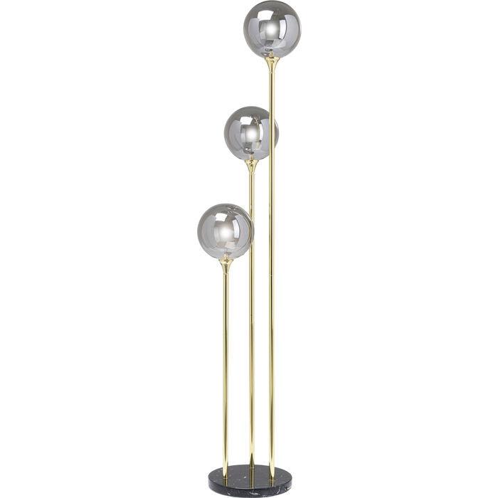 Lampa podłogowa AL CAPONE złoty z przydymionym szkłem - Eye on Design